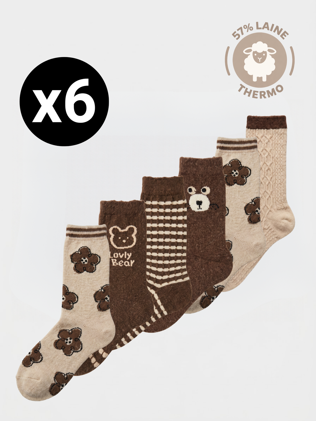 Chaussettes Fantaisie en Laine – 35/40