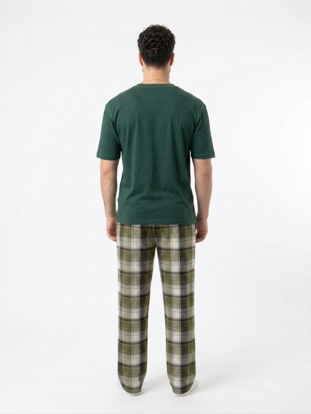 Ensemble Pyjama Carreaux Homme – Vert Sombre