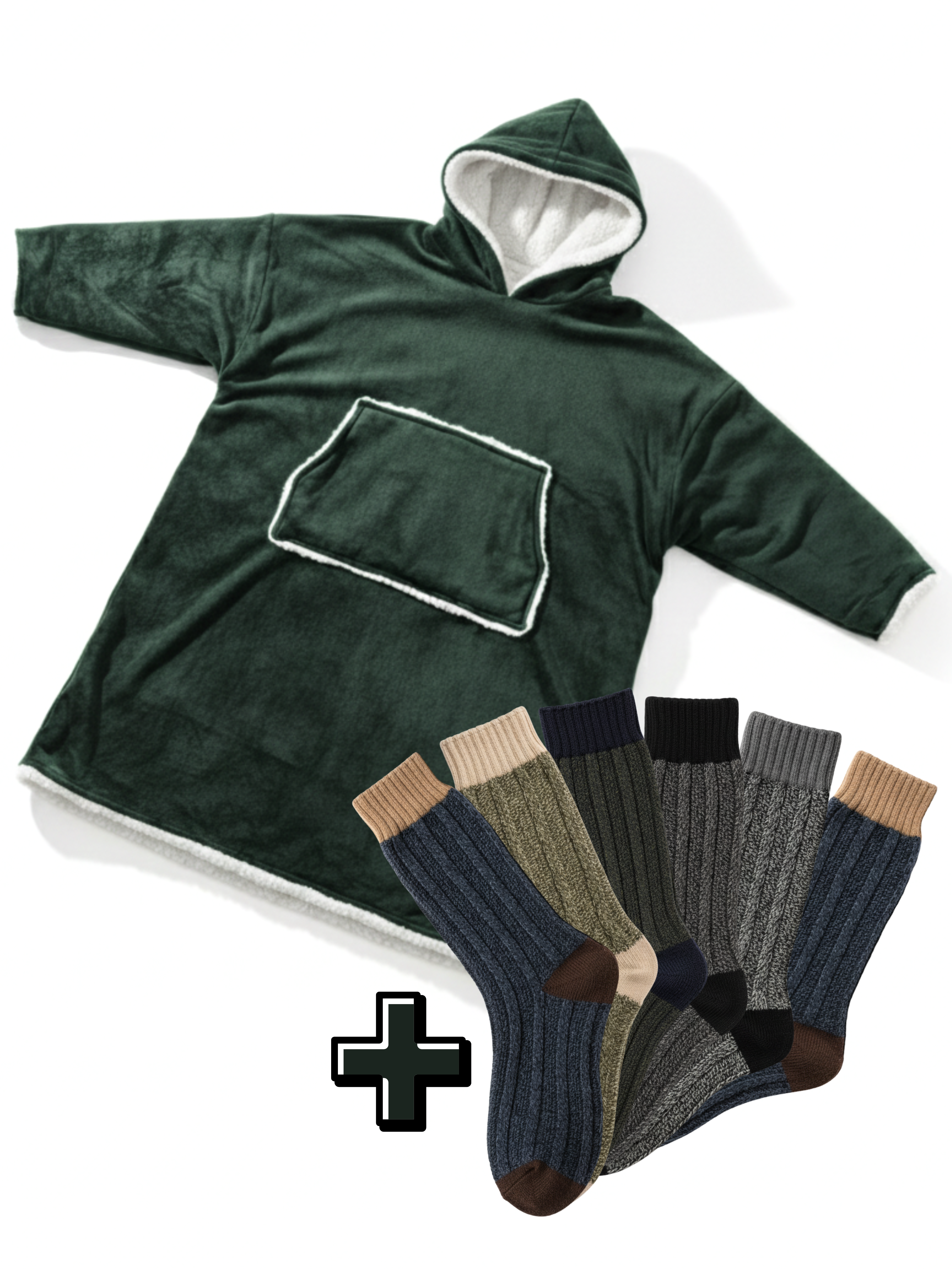 Capuche Emelle + Chaussettes Cachemire Texturées (x6)