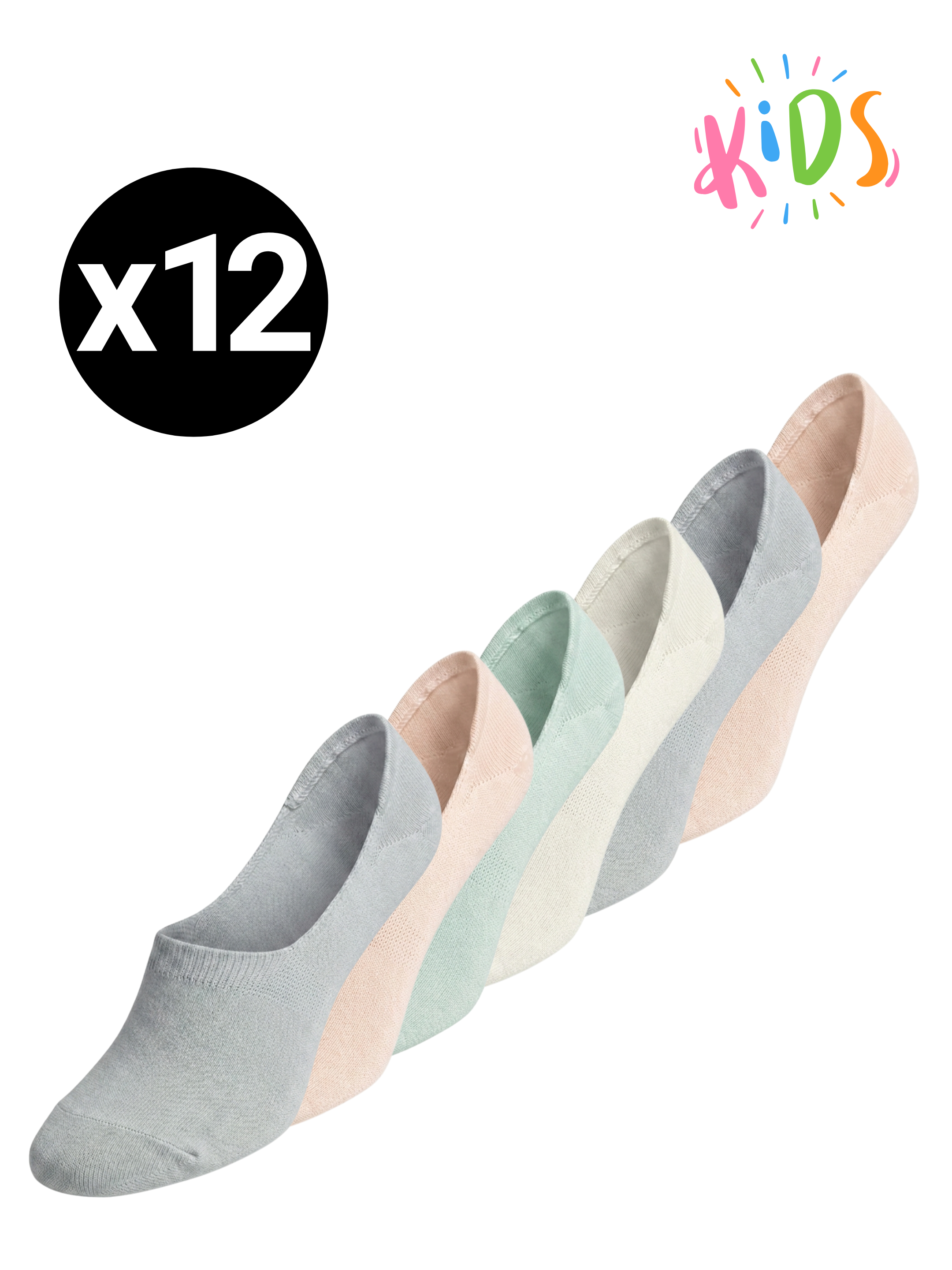 Socquettes en Coton Fille – Pack (x12)