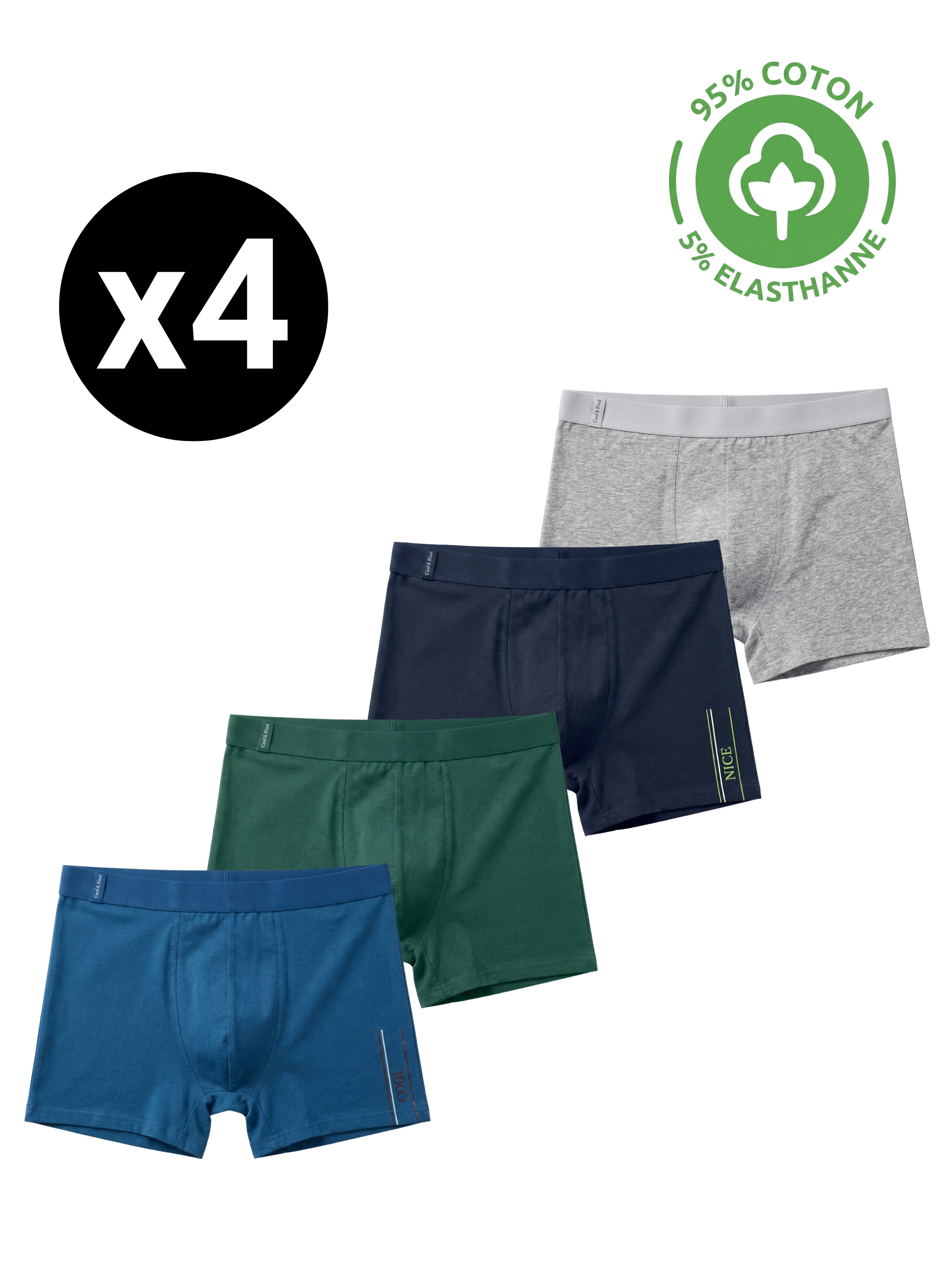 Boxers Essentiels Homme – Pack (x4)