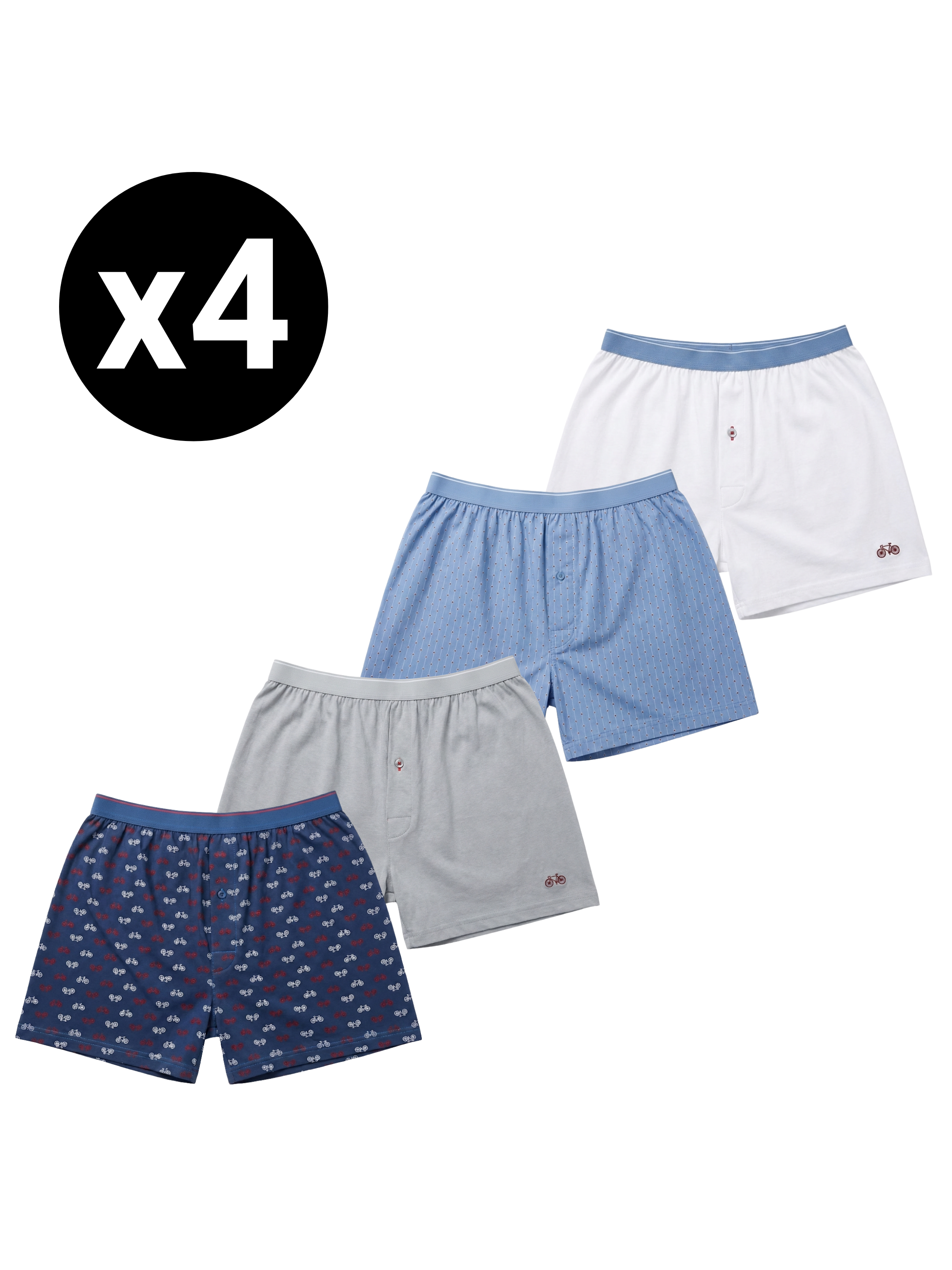 Caleçons Homme à Élastique – Pack (x4)