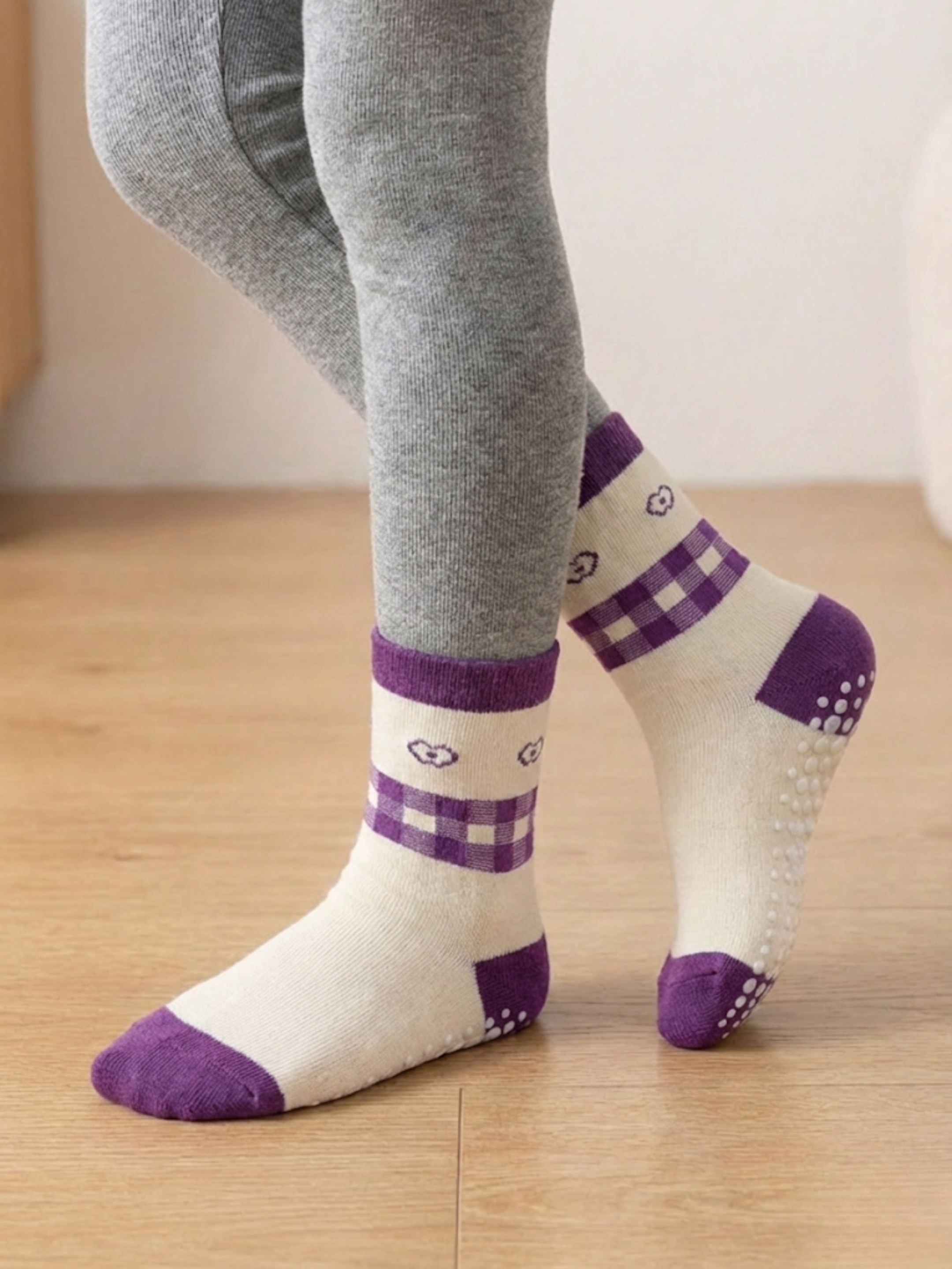 Chaussettes Antidérapantes Fille – Pack (x12)