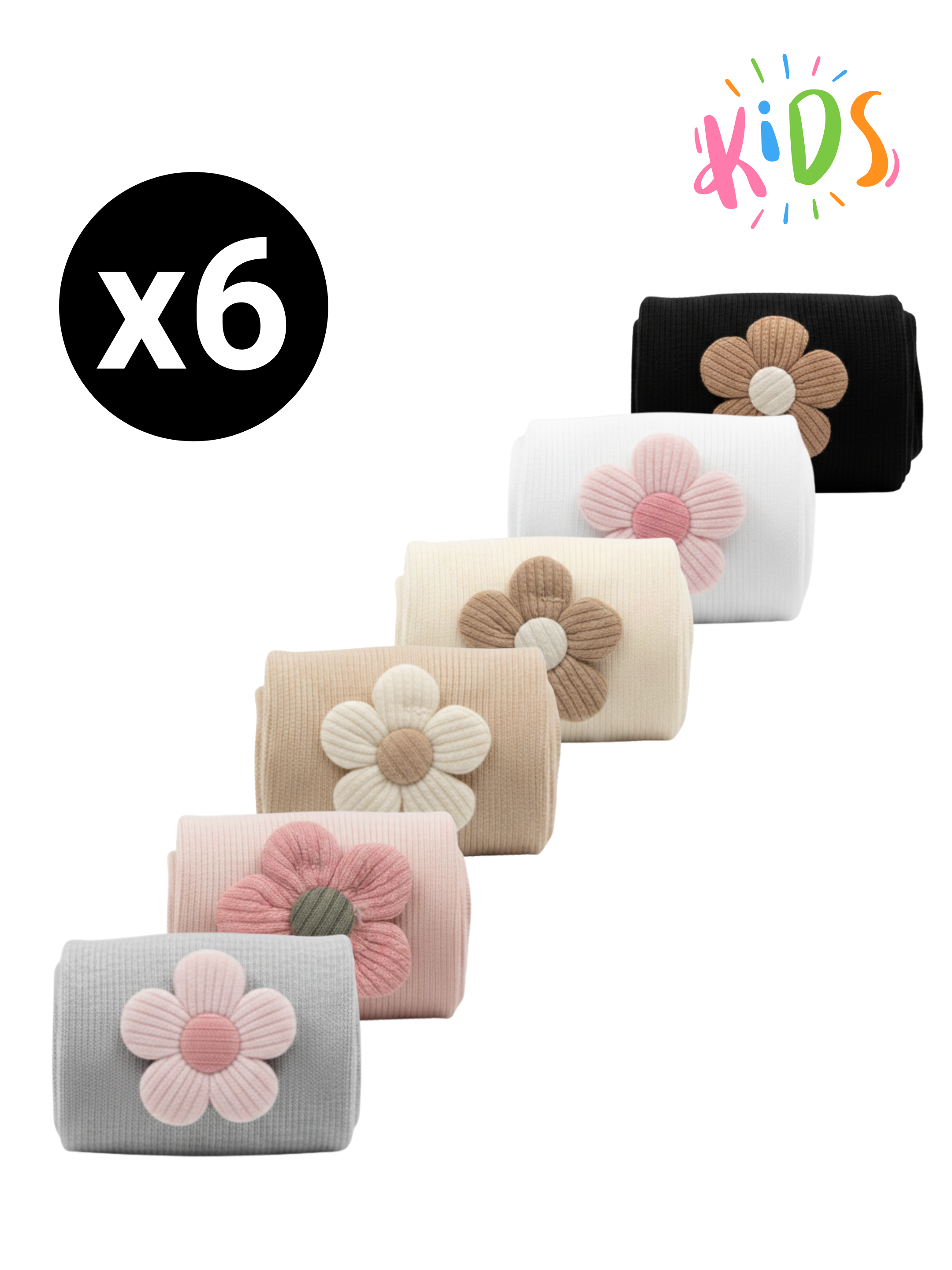 Collants 'Fleur' en Coton