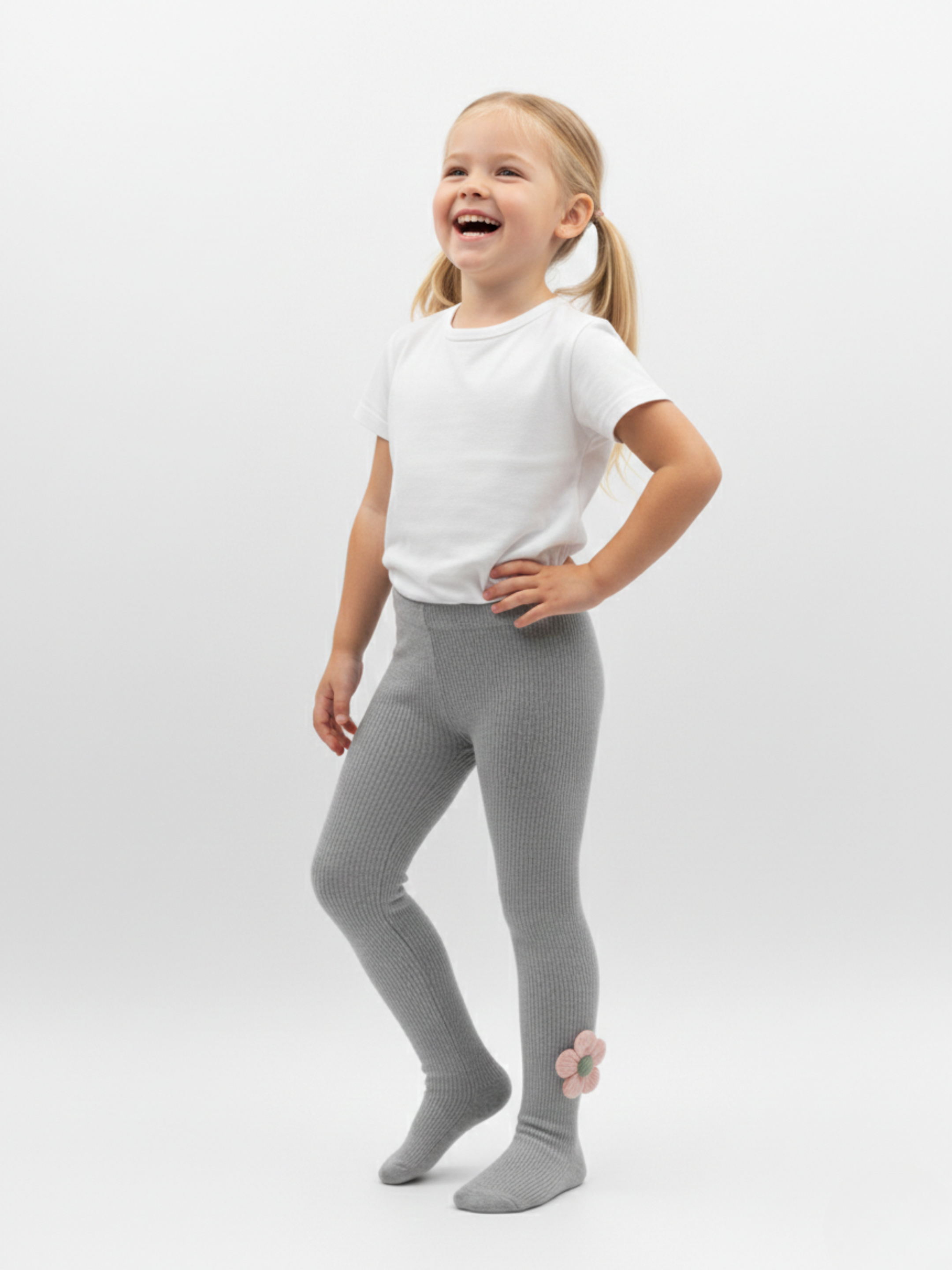 Collants 'Fleur' en Coton