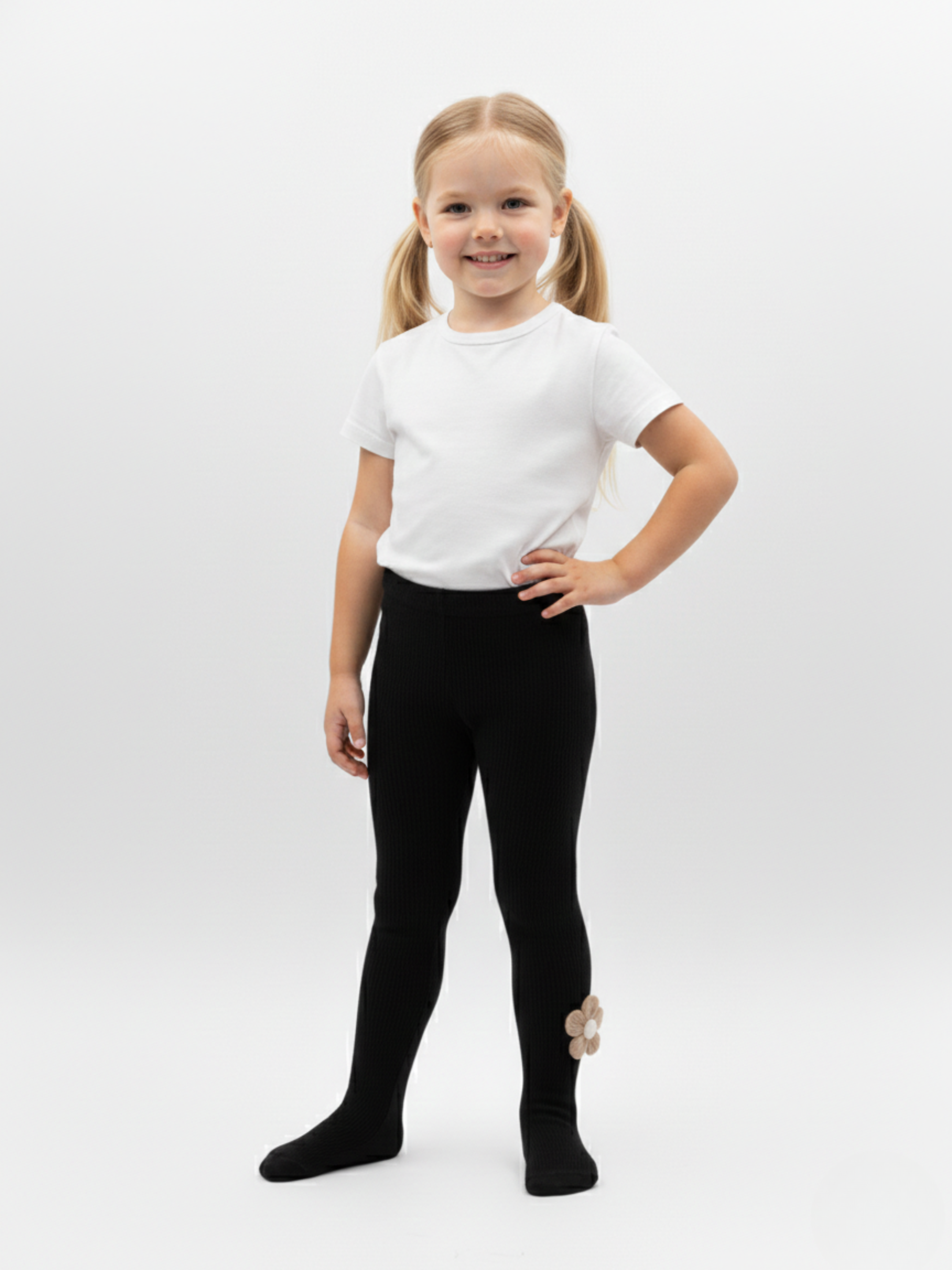 Collants 'Fleur' en Coton