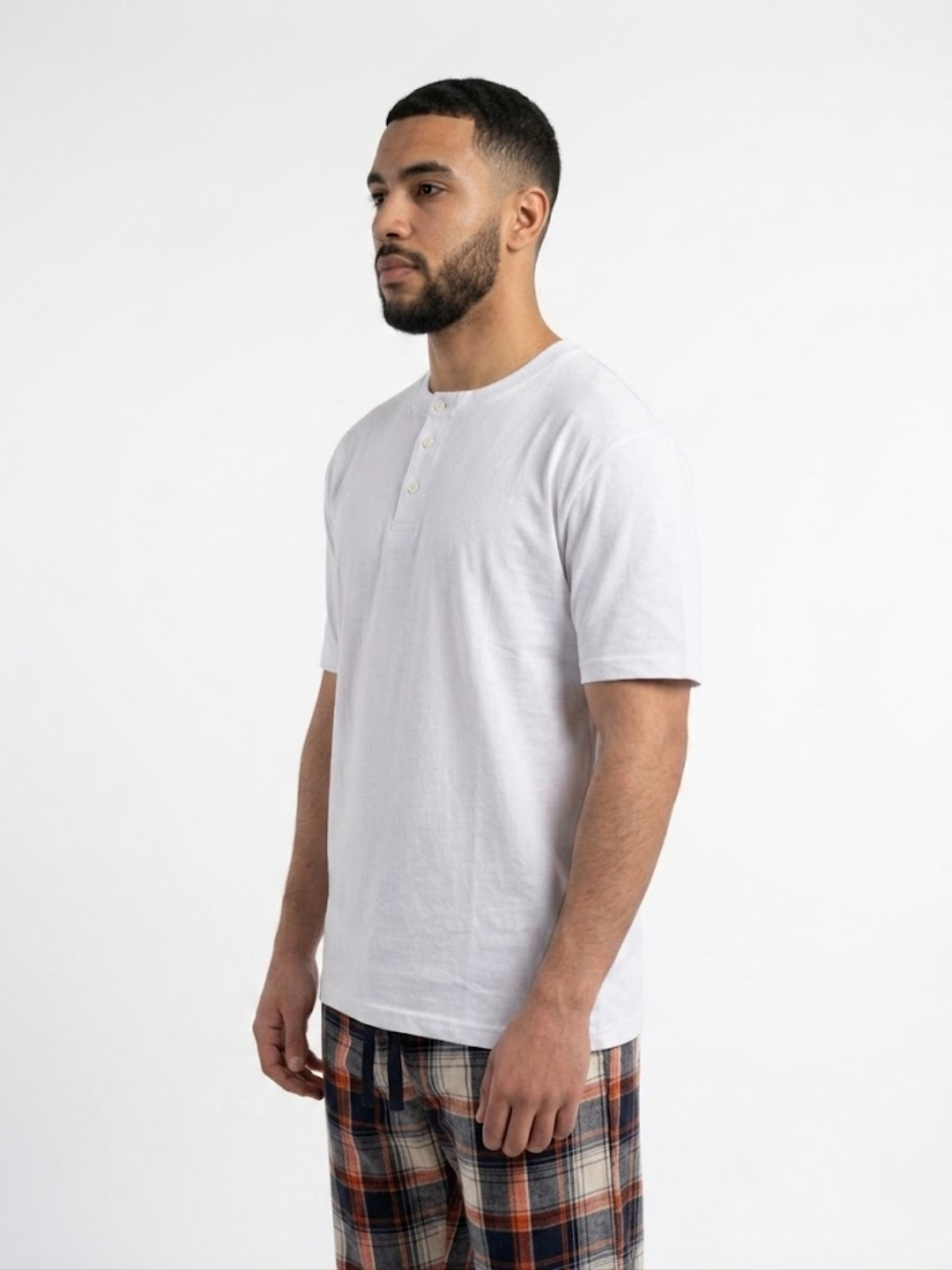 Ensemble Pyjama Carreaux Homme – Blanc