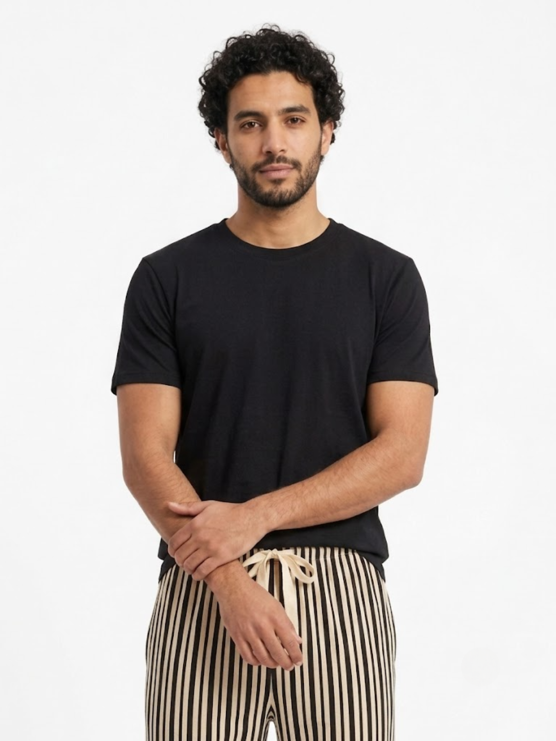 Ensemble Pyjama Rayé Homme – Noir