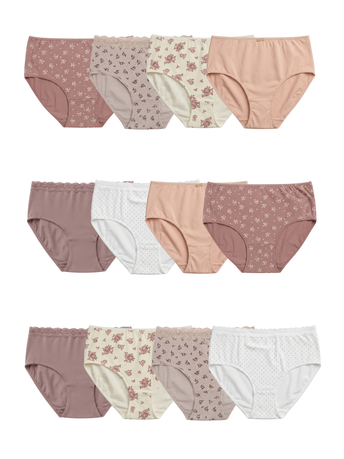 Slips Femme Classique en Coton - Pack (x12)