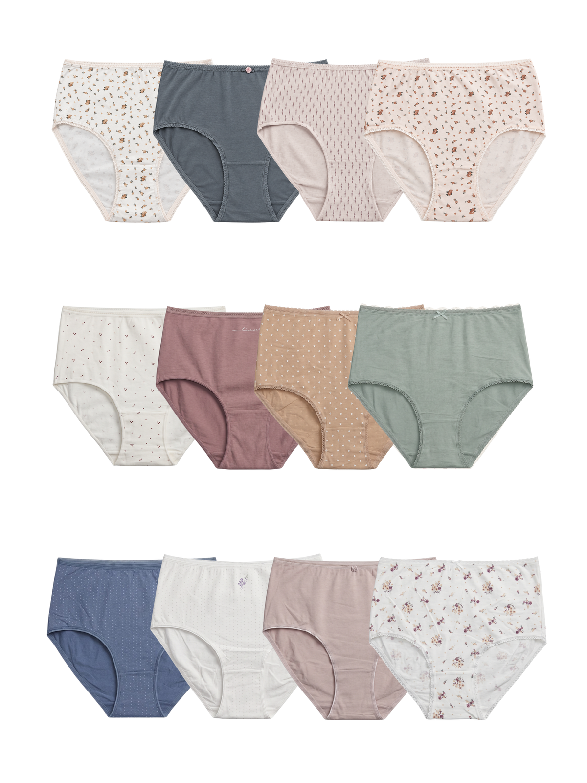 Slips Femme Essentiels en Coton – Pack (x12)