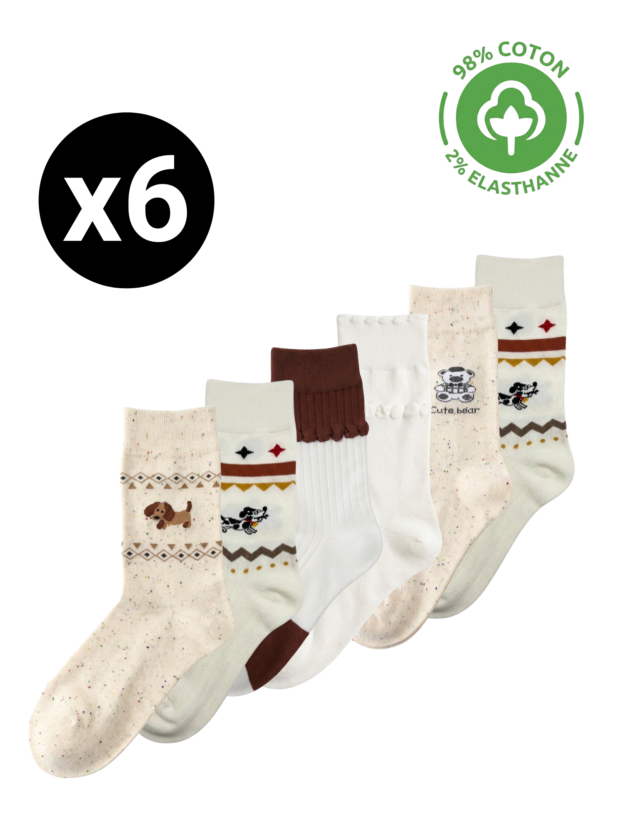 Chaussettes 'Cannelle' en coton – 35/40