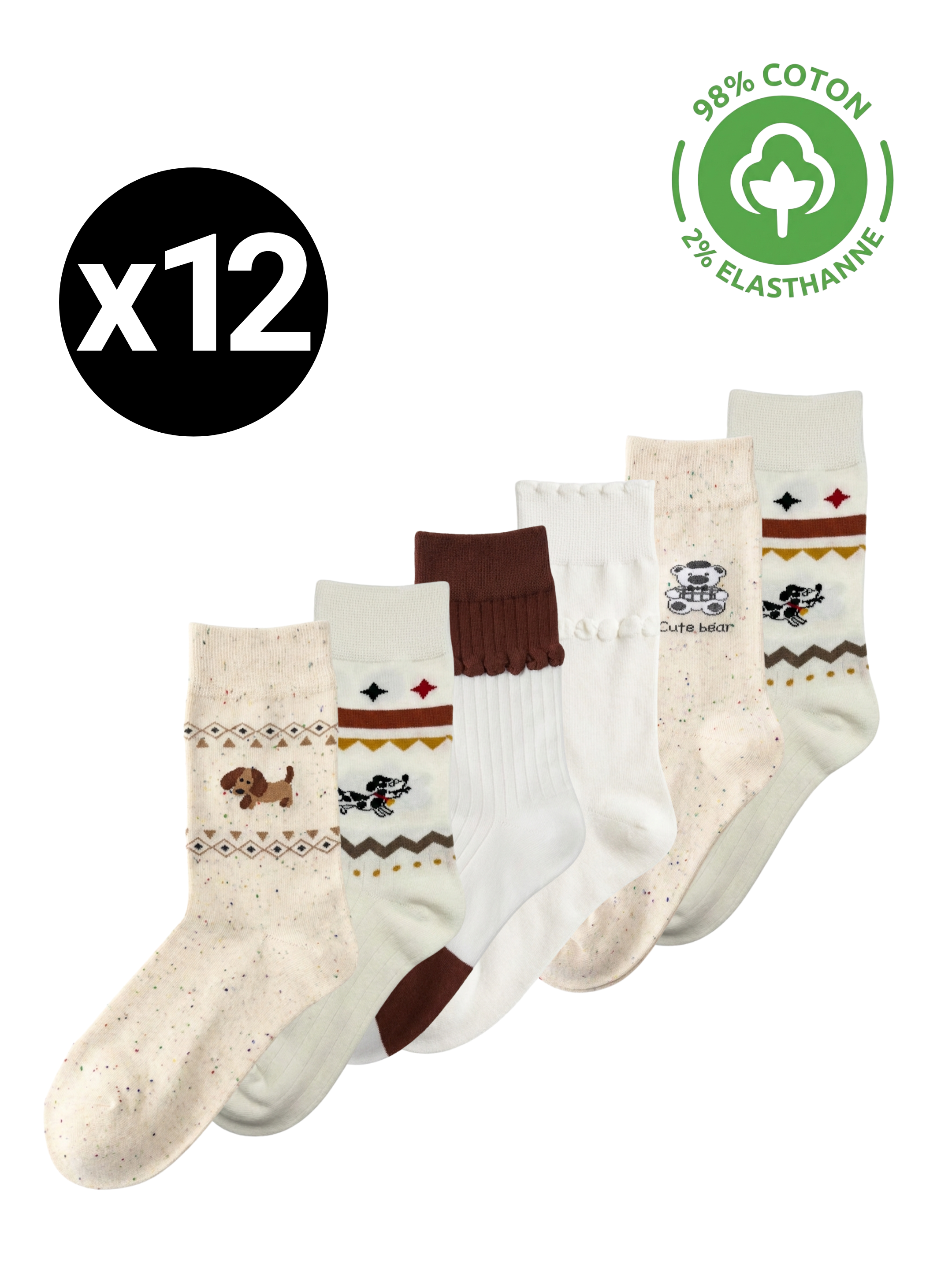 Chaussettes 'Cannelle' en Coton – 35/40