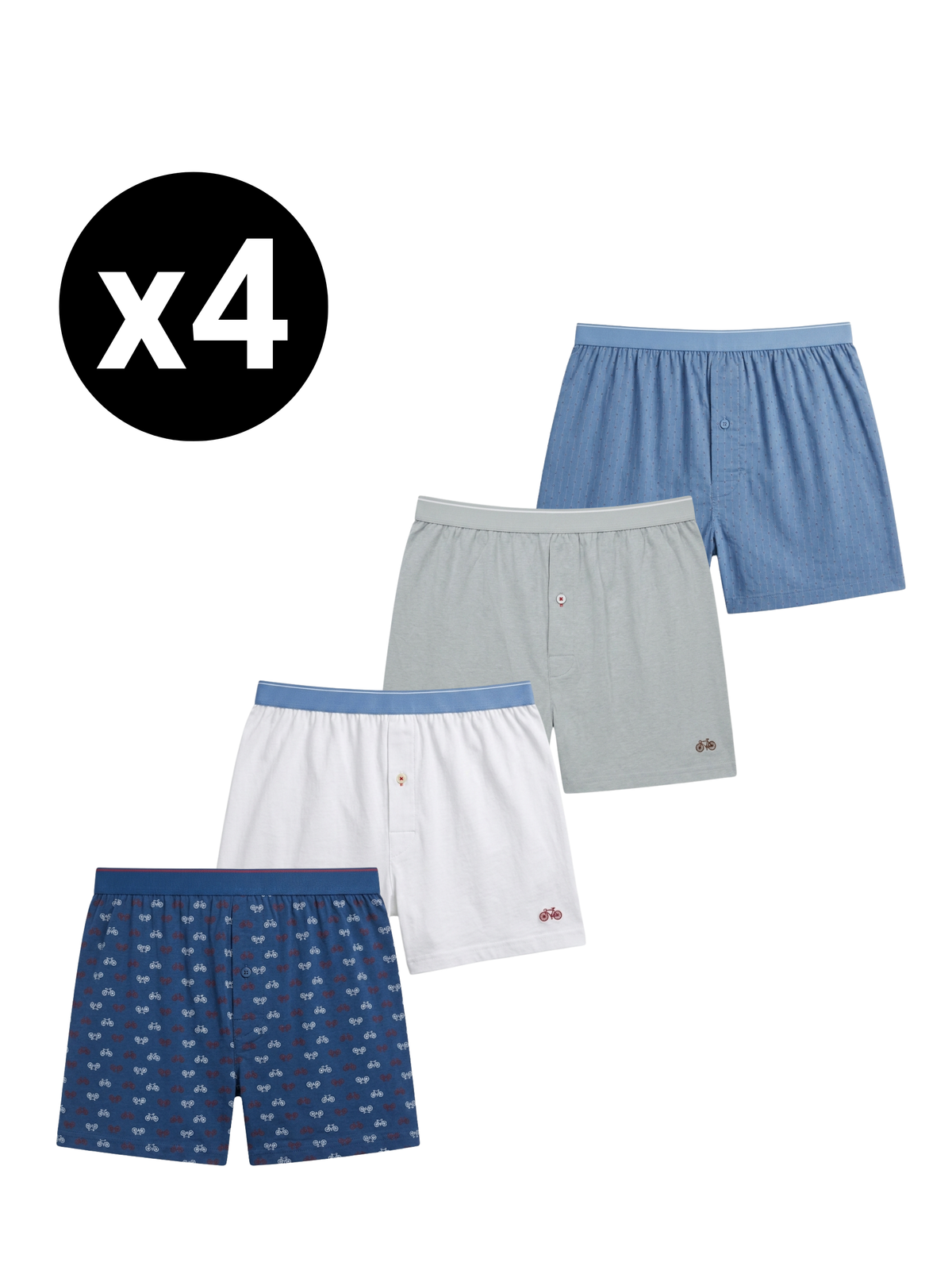 Caleçons Homme à Élastique – Pack (x4)