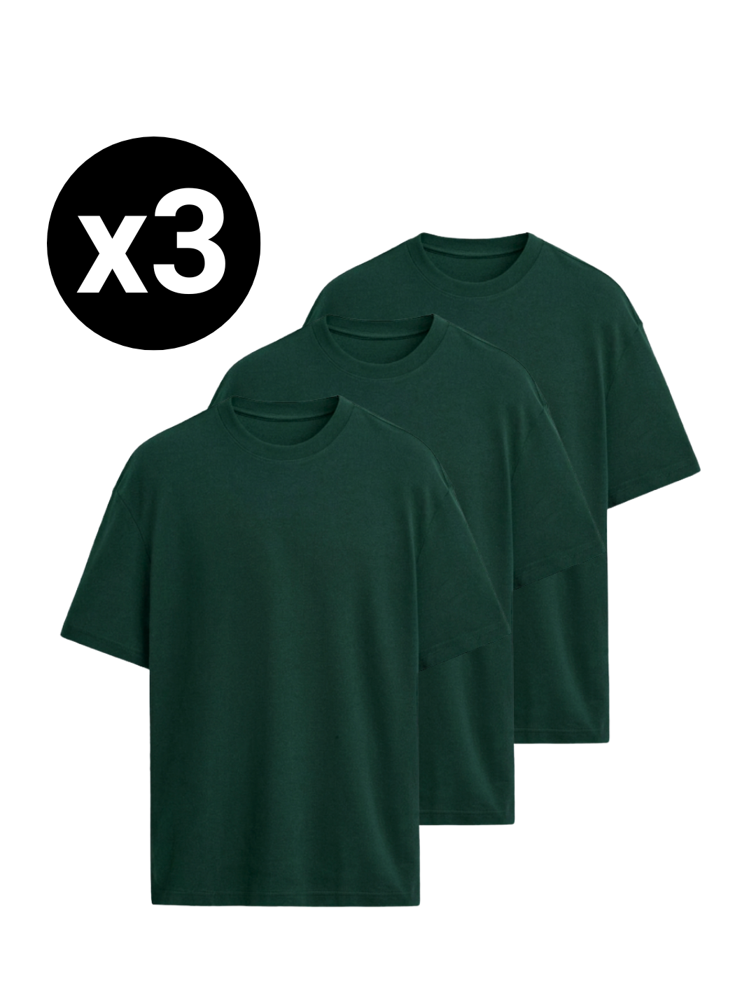 T-Shirt Classique – Grammage Moyen (Pack x3)