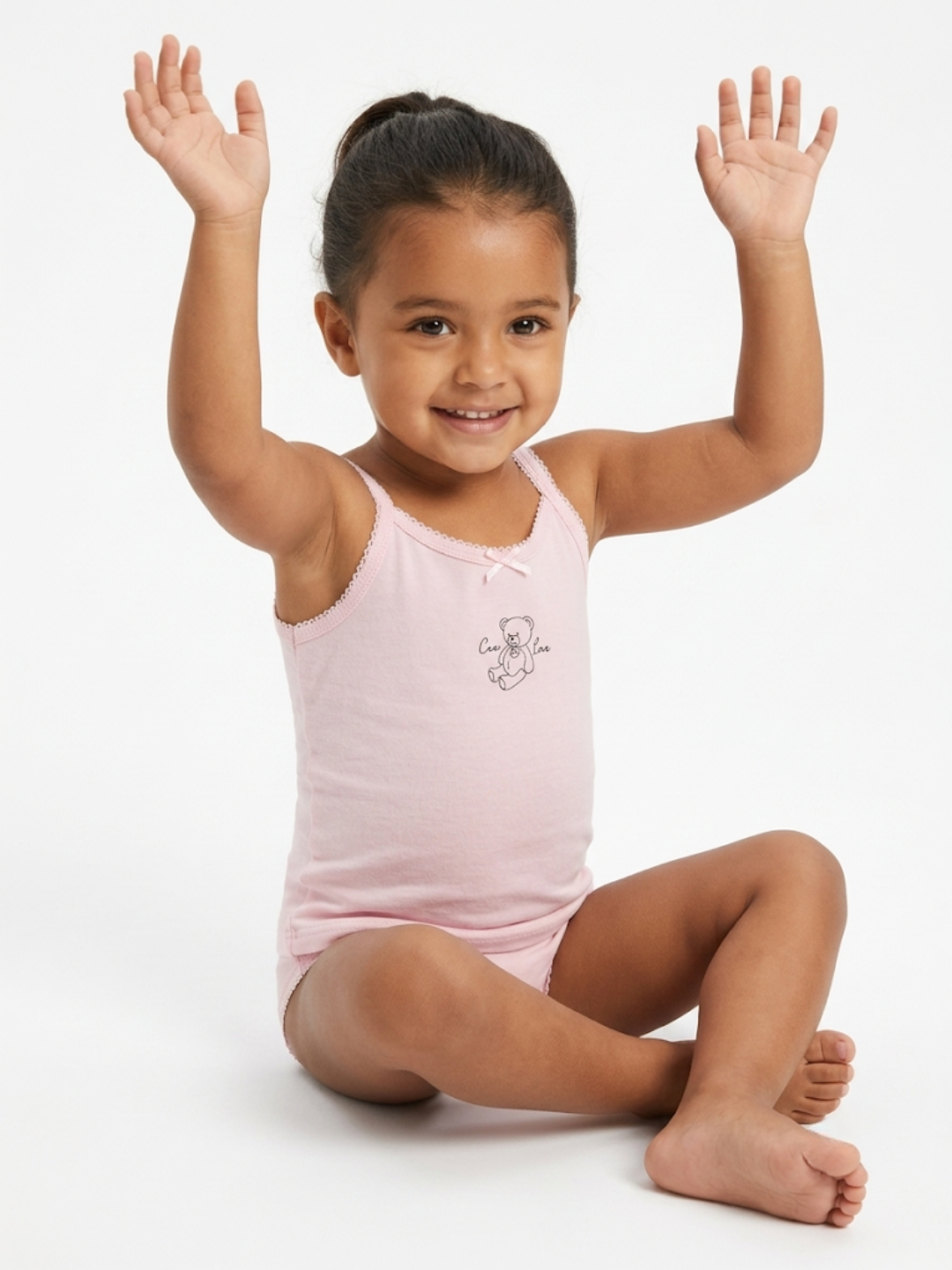 Ensemble Fille en Coton "Ourson" – Pack (x2)