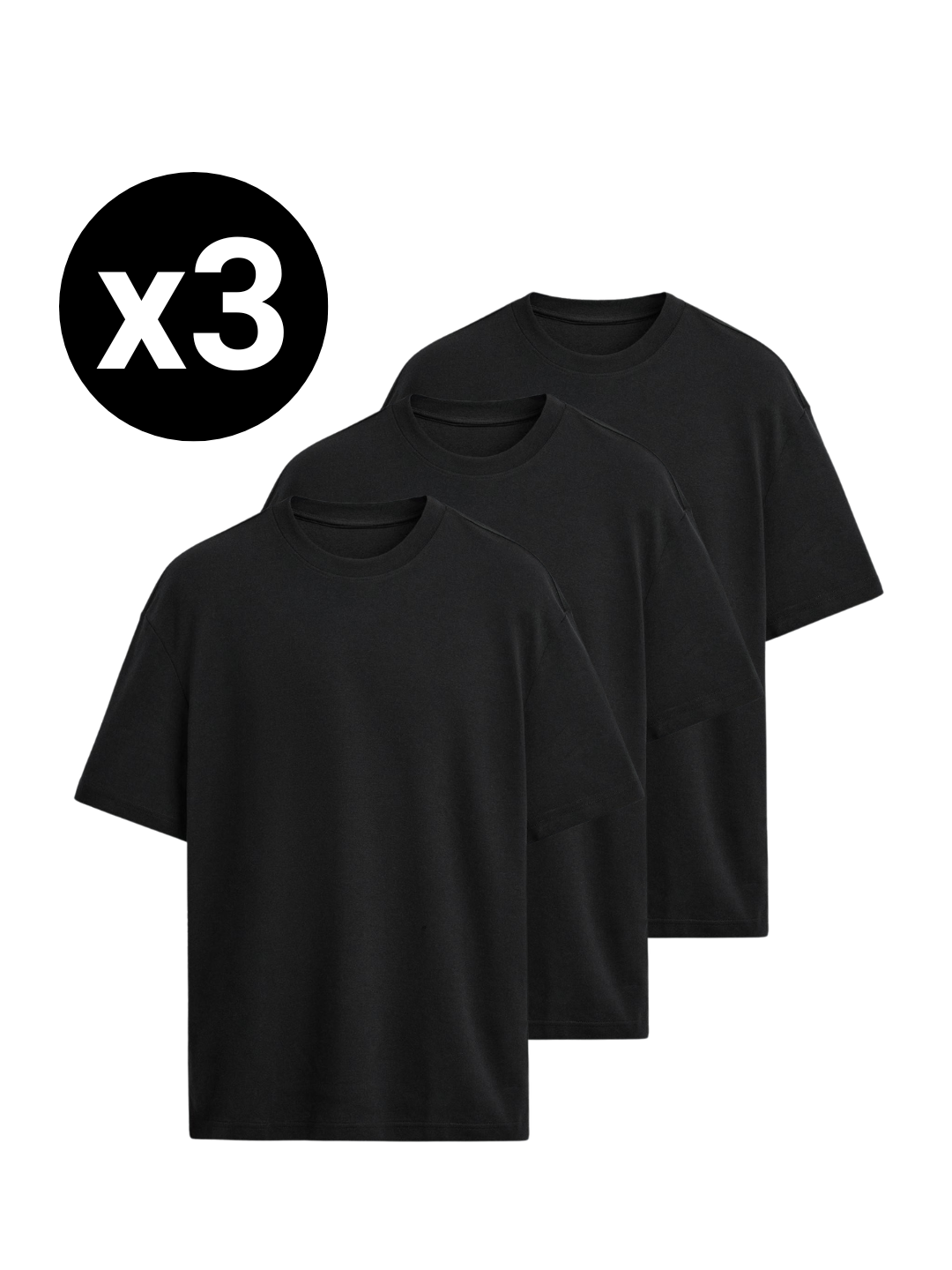 T-Shirt Classique – Grammage Moyen (Pack x3)