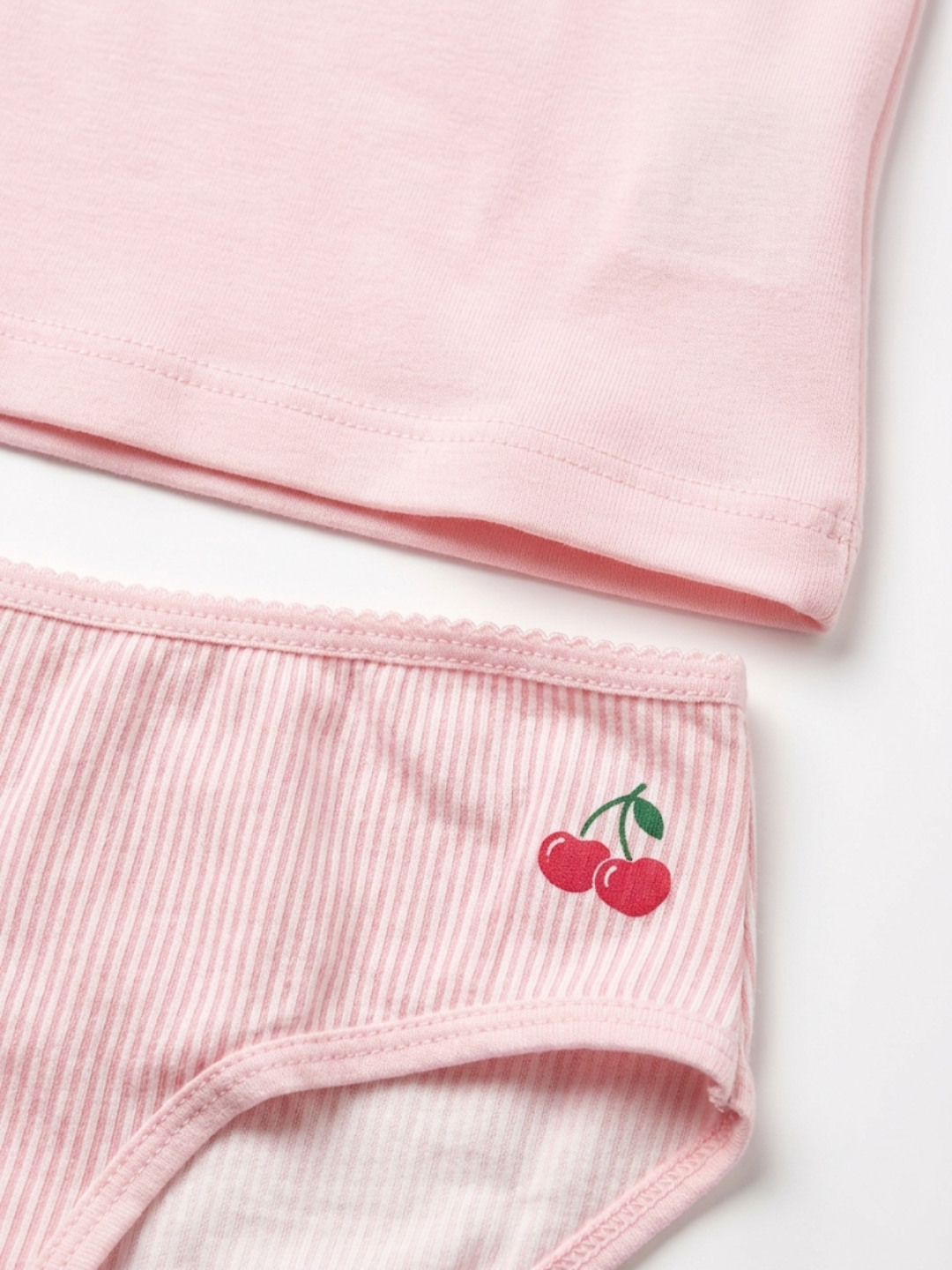 Ensemble Fille en Coton "Cerise" – Pack (x2)