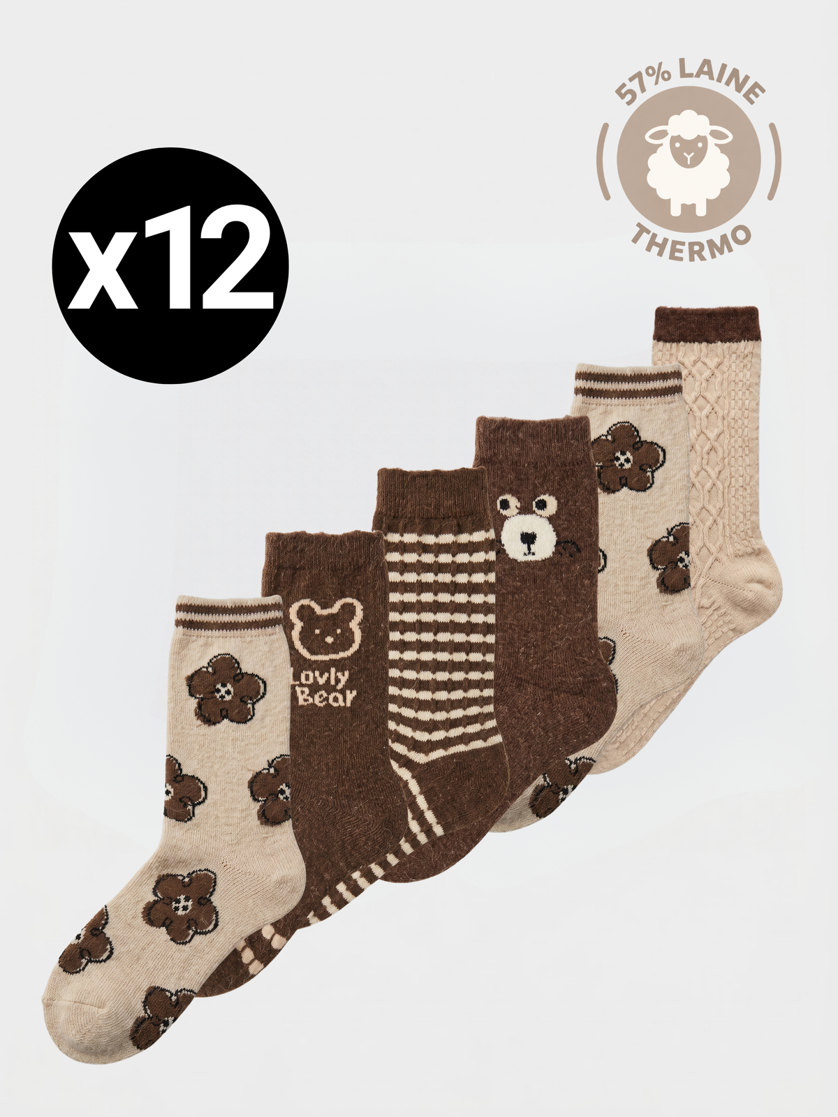 Chaussettes Fantaisie en Laine – 35/40