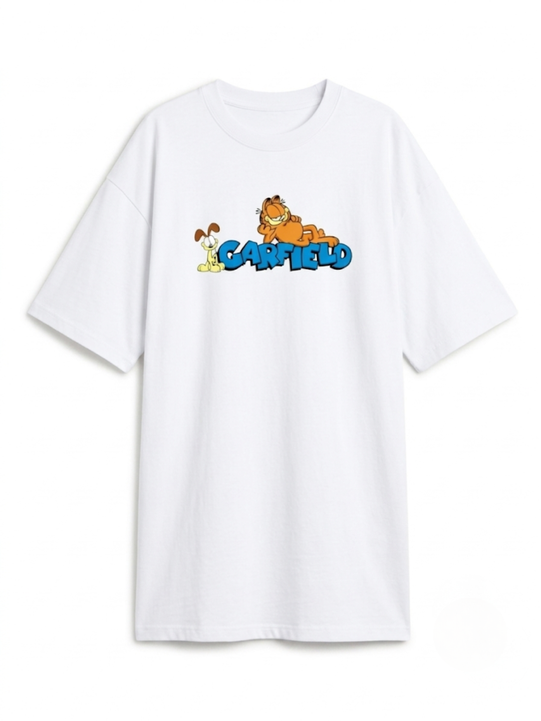 T-shirt Oversize Garfield™ pour Femme - Blanc