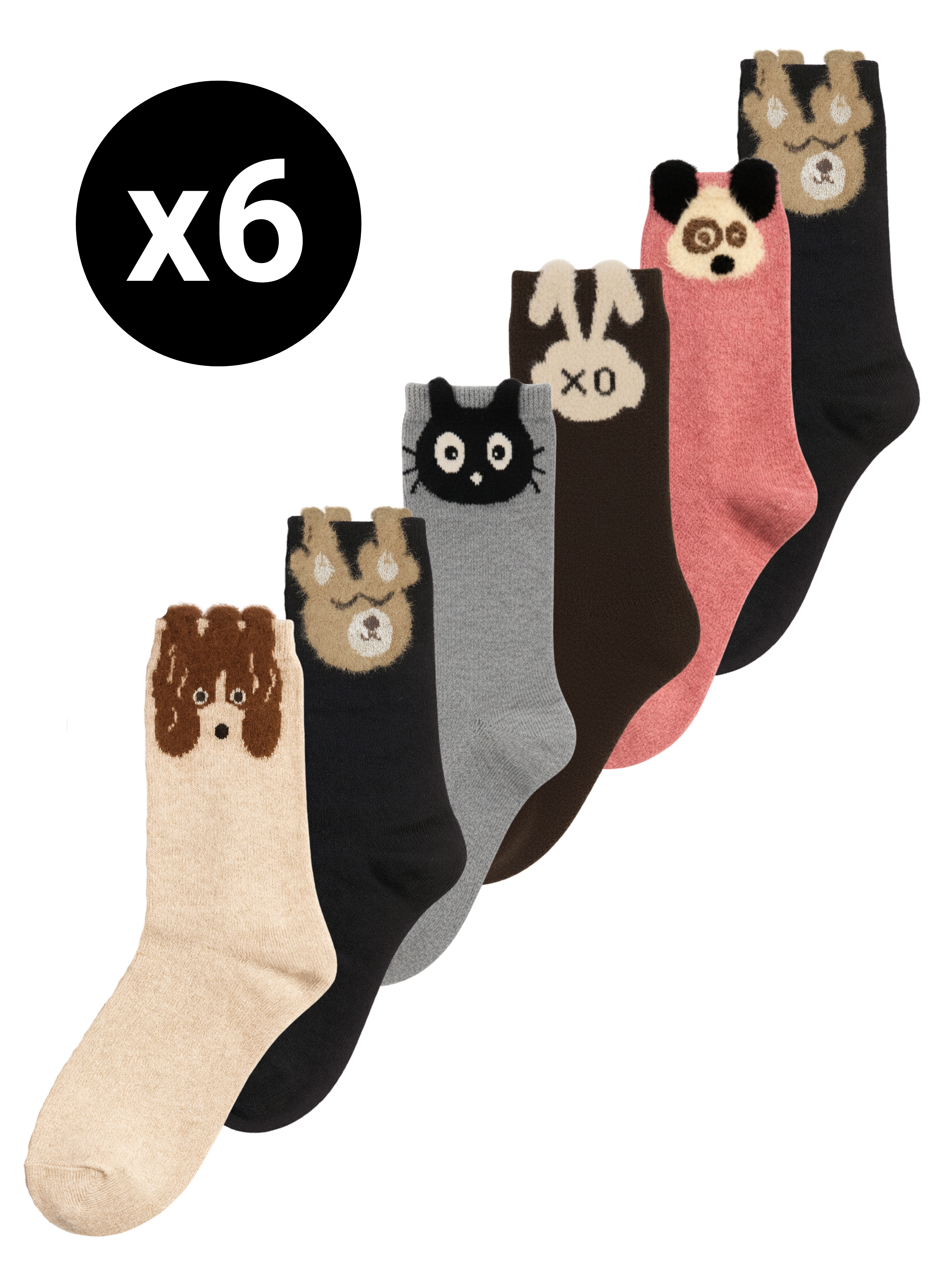 Capuche Emelle + Chaussette Fantaisie Laine (x6)