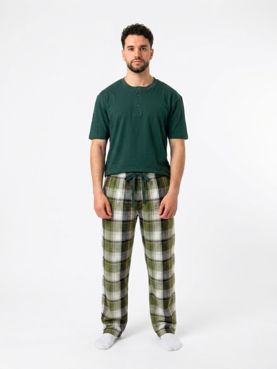Ensemble Pyjama Carreaux Homme – Vert Sombre