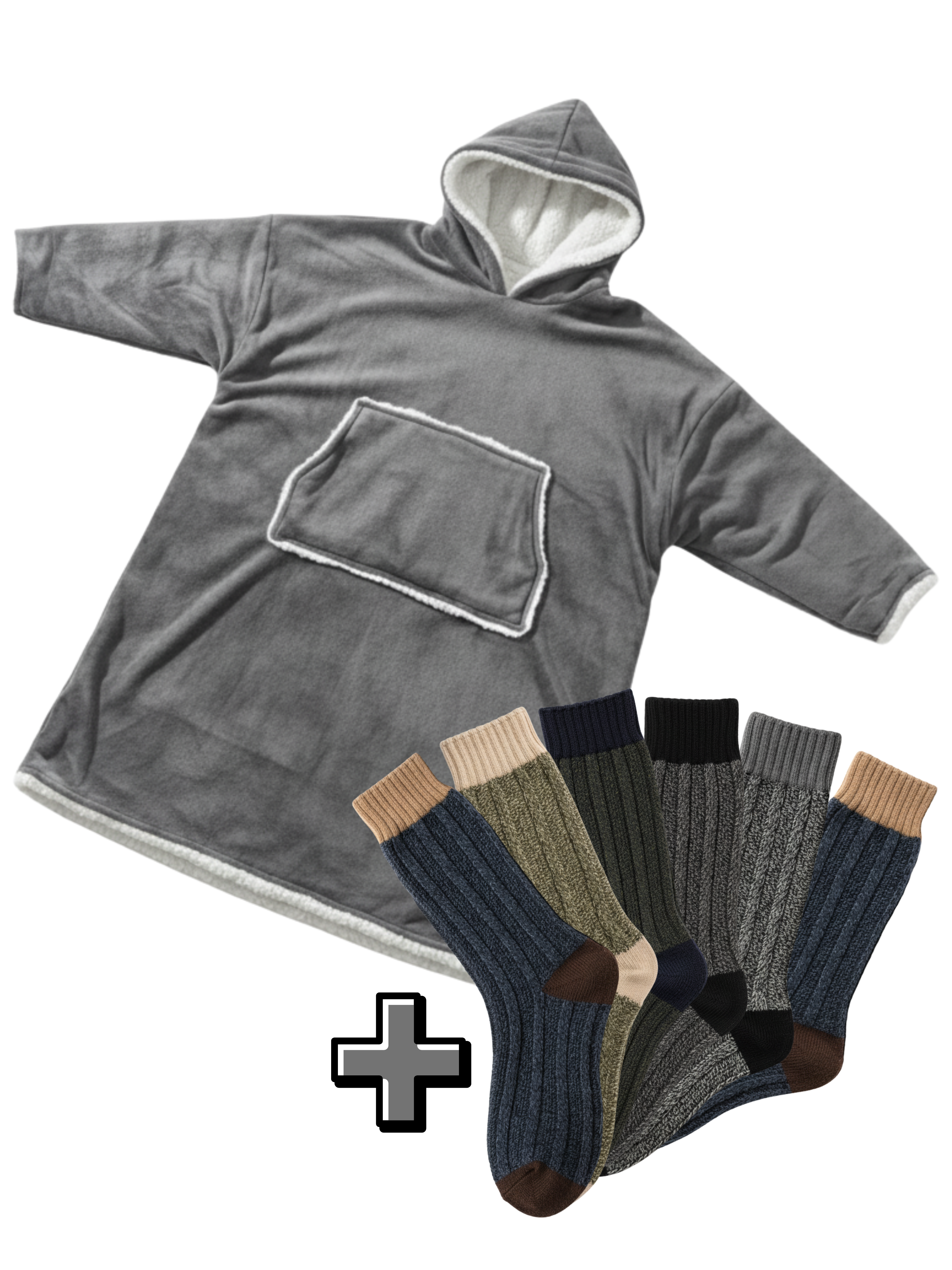 Capuche Emelle + Chaussettes Cachemire Texturées (x6)