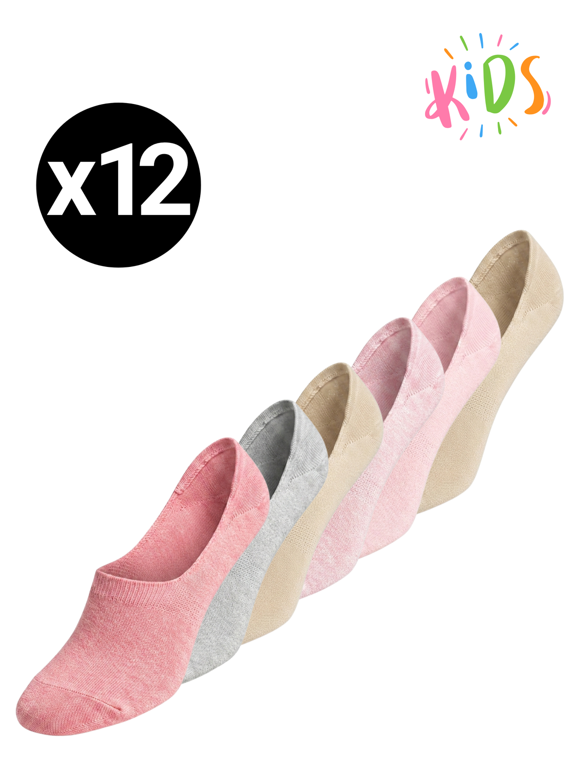 Socquettes en Coton Fille – Pack (x12)