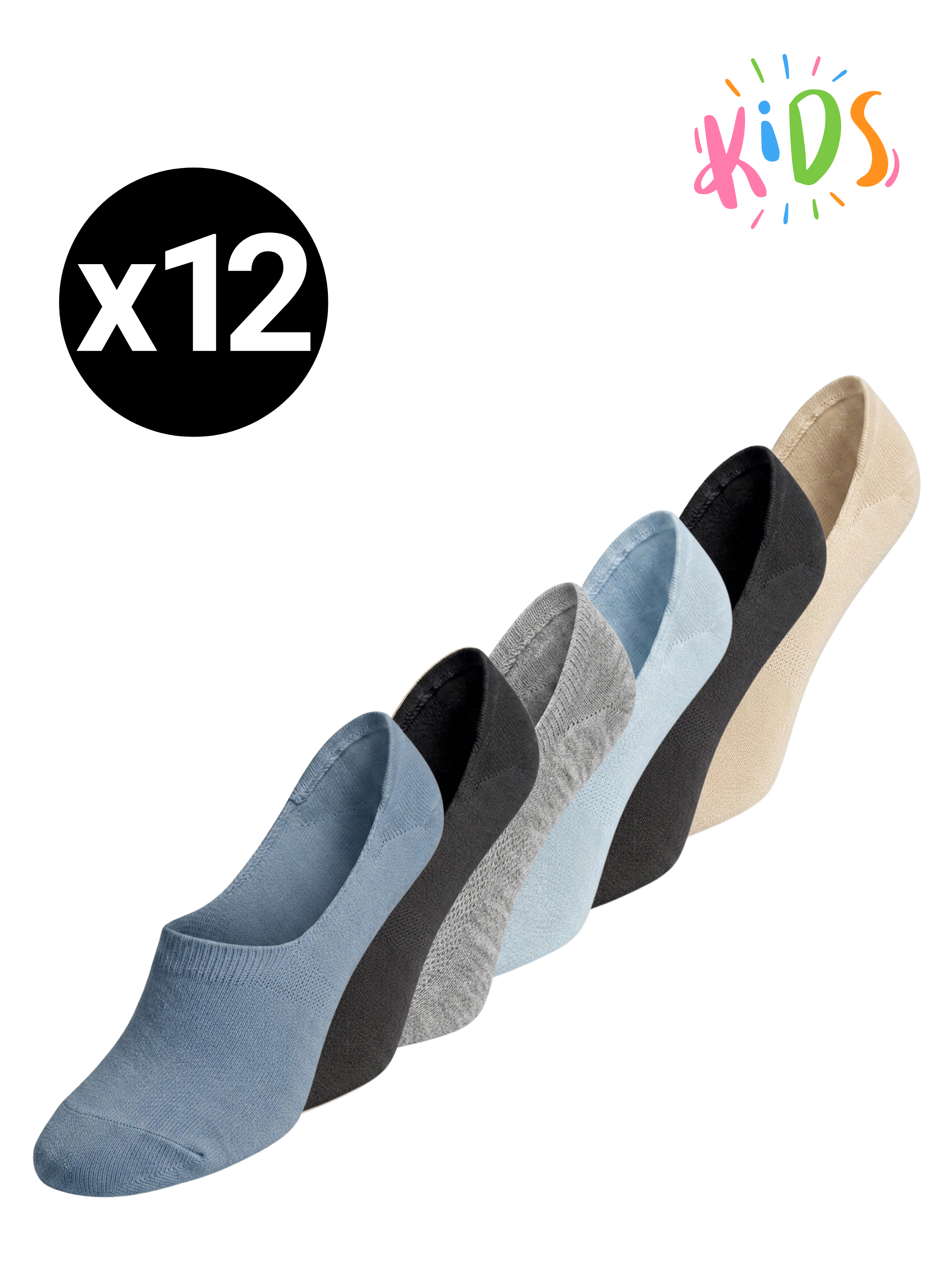 Socquettes en Coton Garçon – Pack (x12)