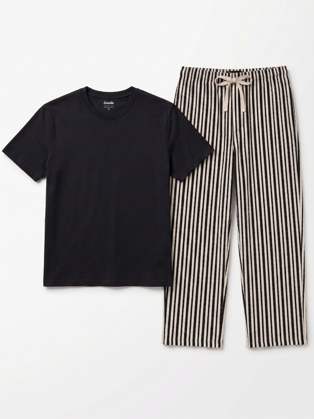 Ensemble Pyjama Rayé Homme – Noir