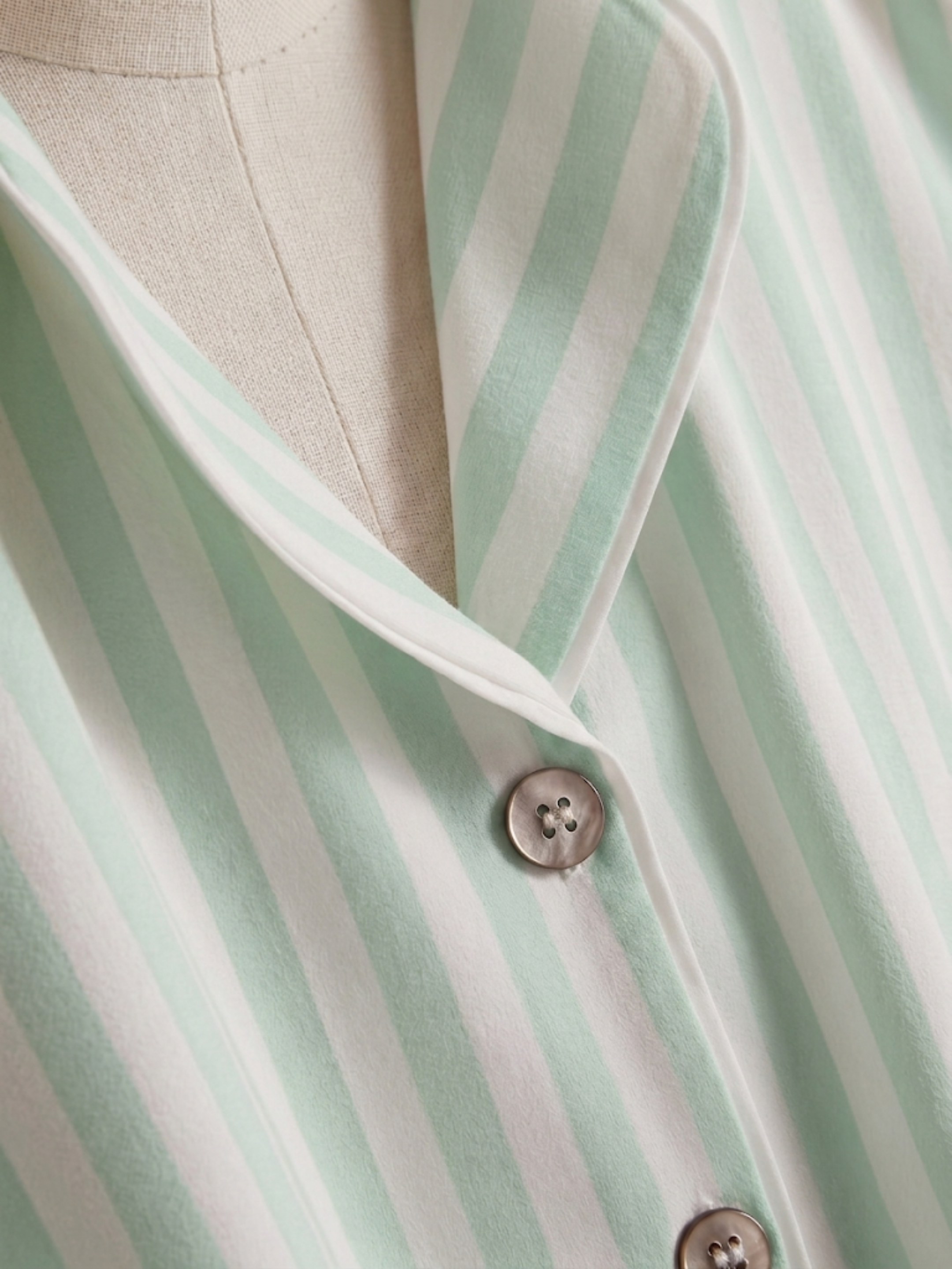 Ensemble Pyjama Court Rayé Douceur – Vert