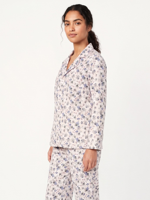 Ensemble Pyjama Fleuri – Blanc