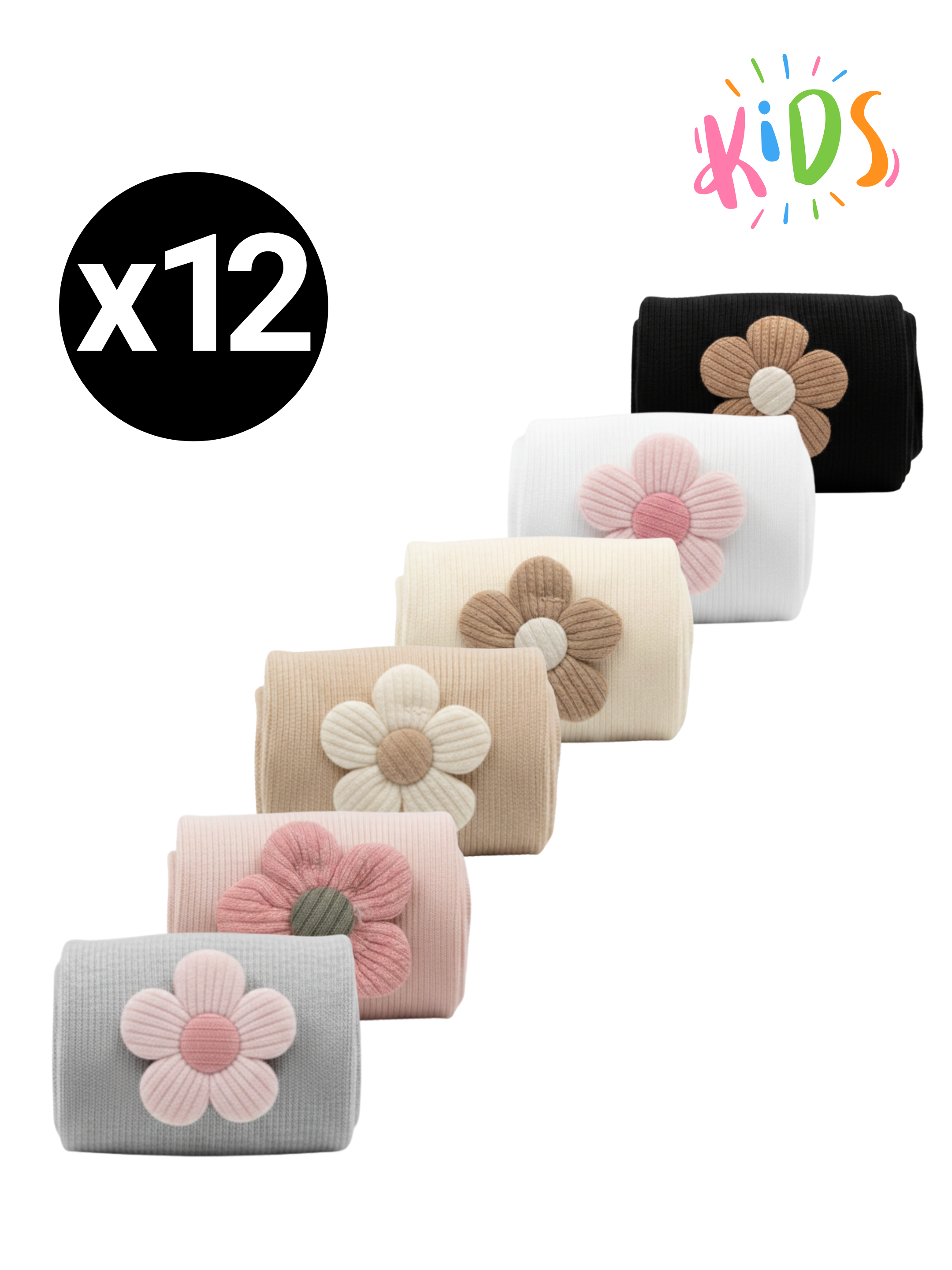 Collants 'Fleur' en Coton