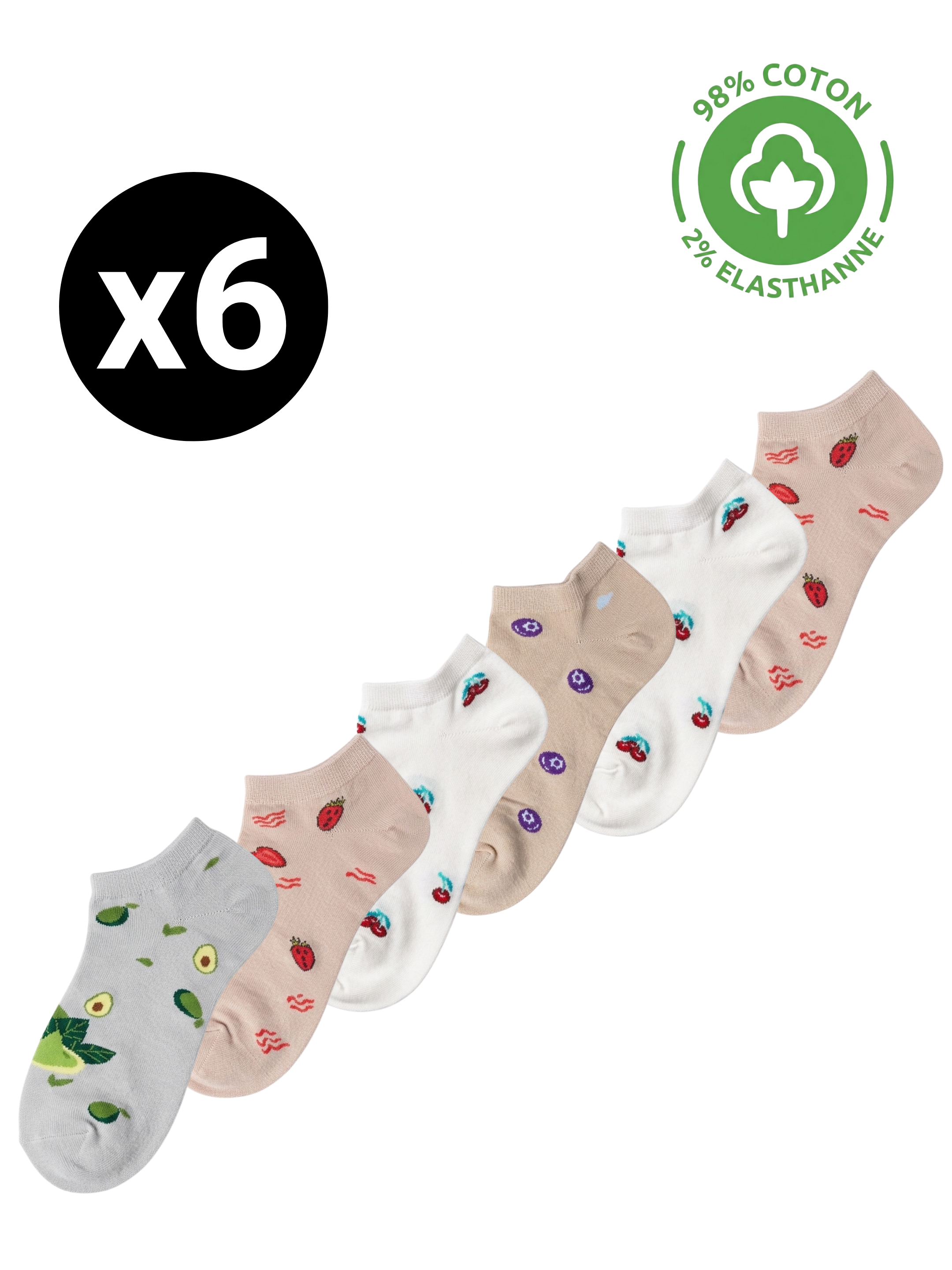 Socquettes en Coton 'Gourmandise' – 35/40