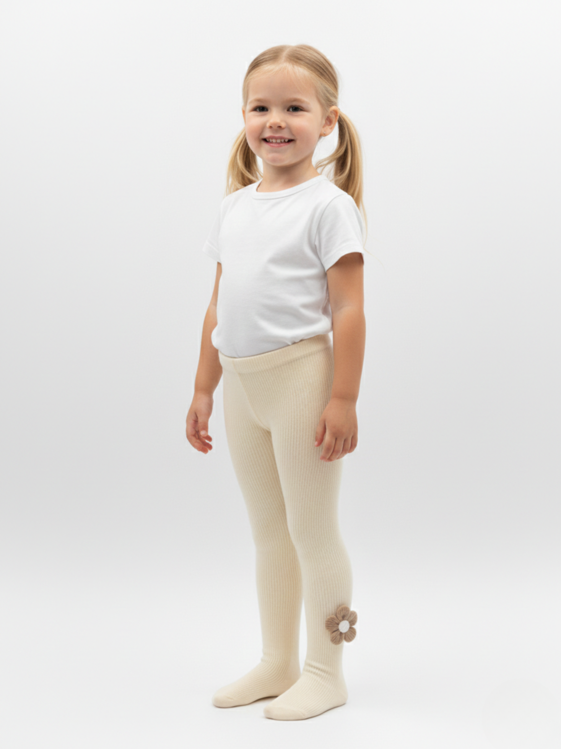 Collants 'Fleur' en Coton