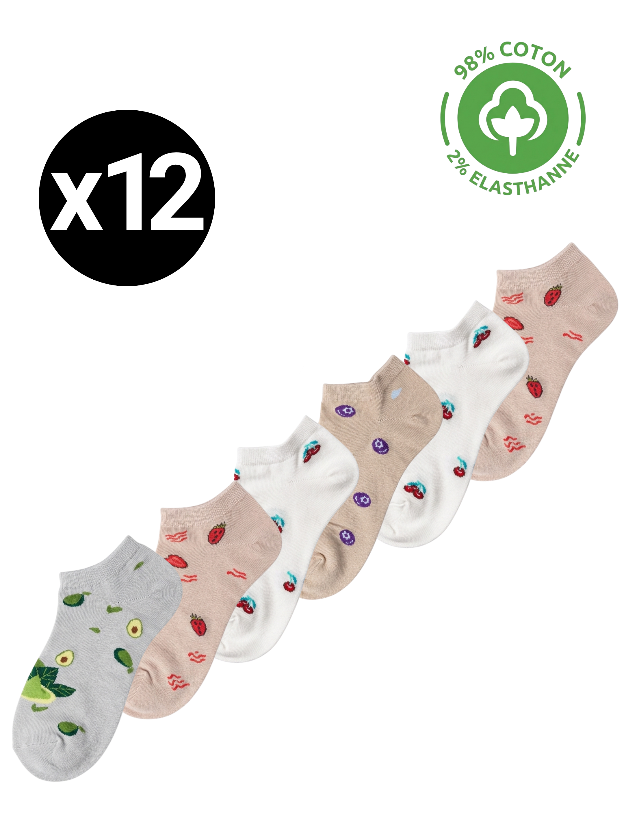 Socquettes en Coton 'Gourmandise' – 35/40