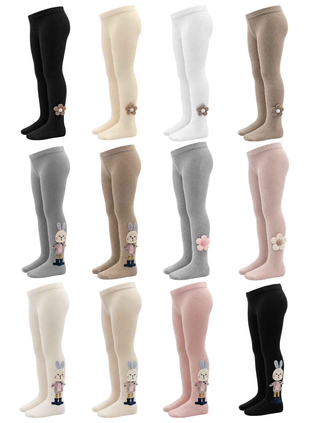 Collants Fille en Coton – Pack (x12)