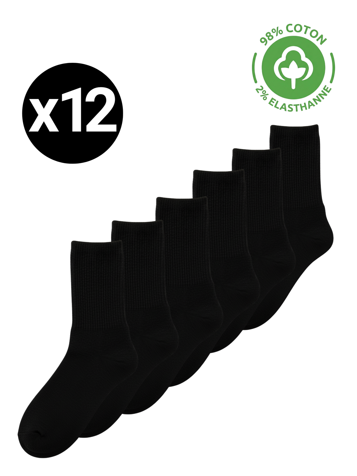 Chaussettes Essentielles en Coton – 40/46