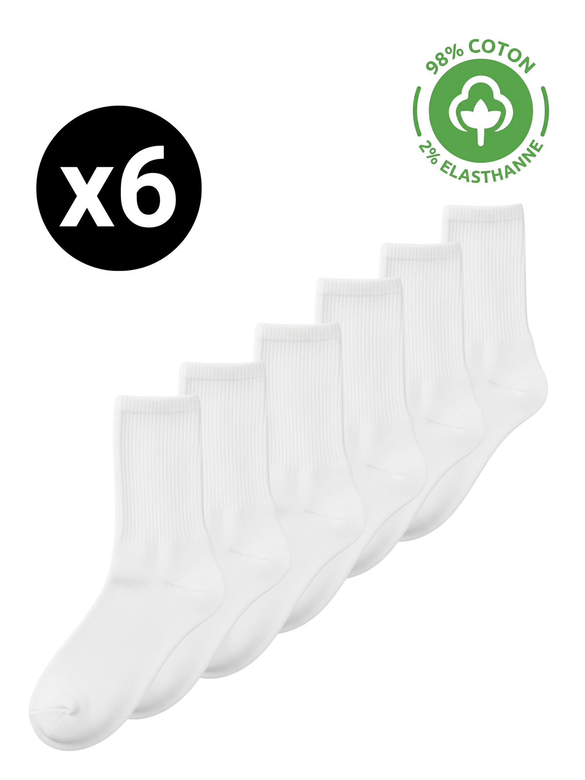 Chaussettes Essentielles en Coton – 40/46