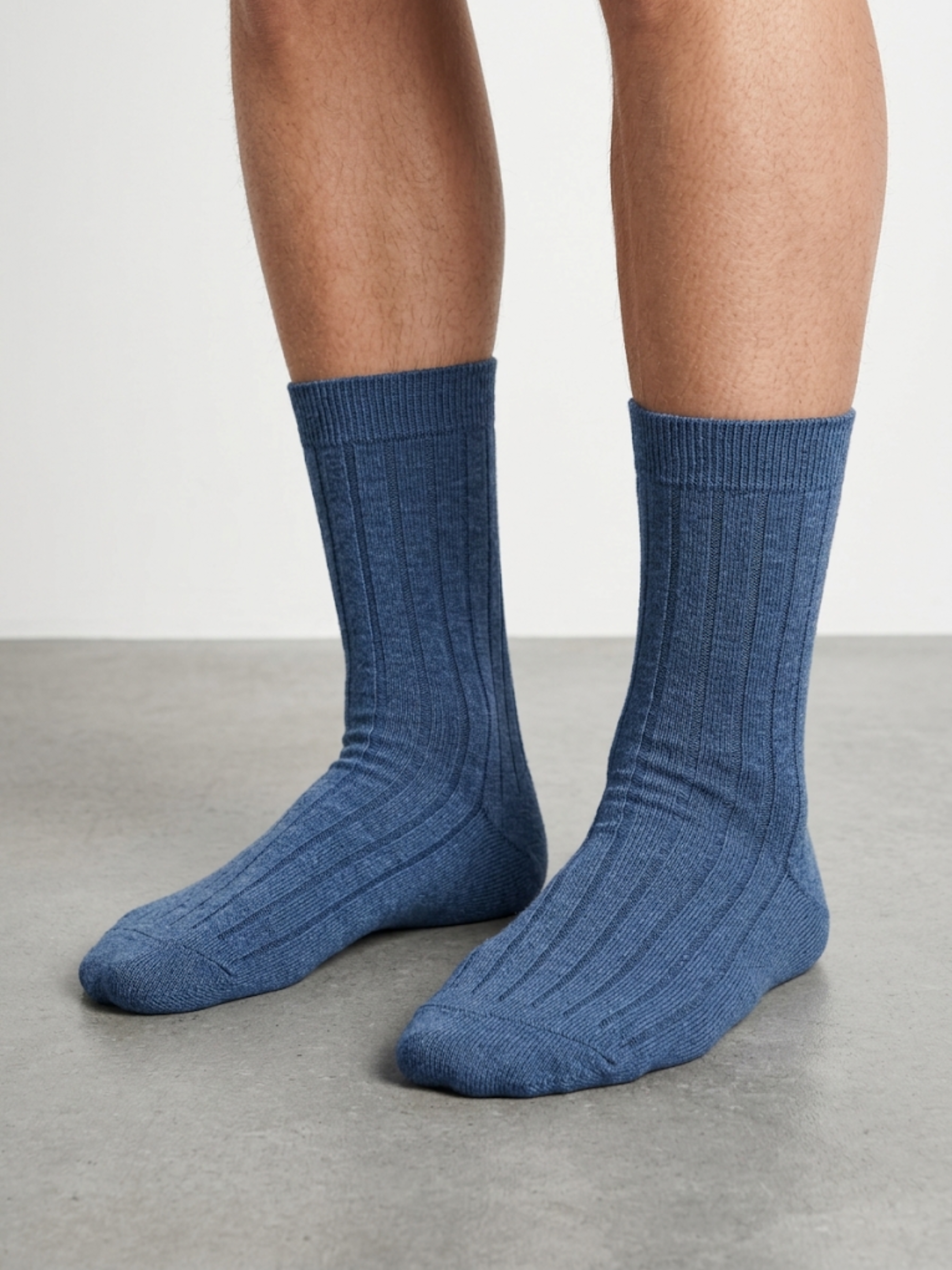 Chaussettes Classiques Côtelées en Coton – 40/46