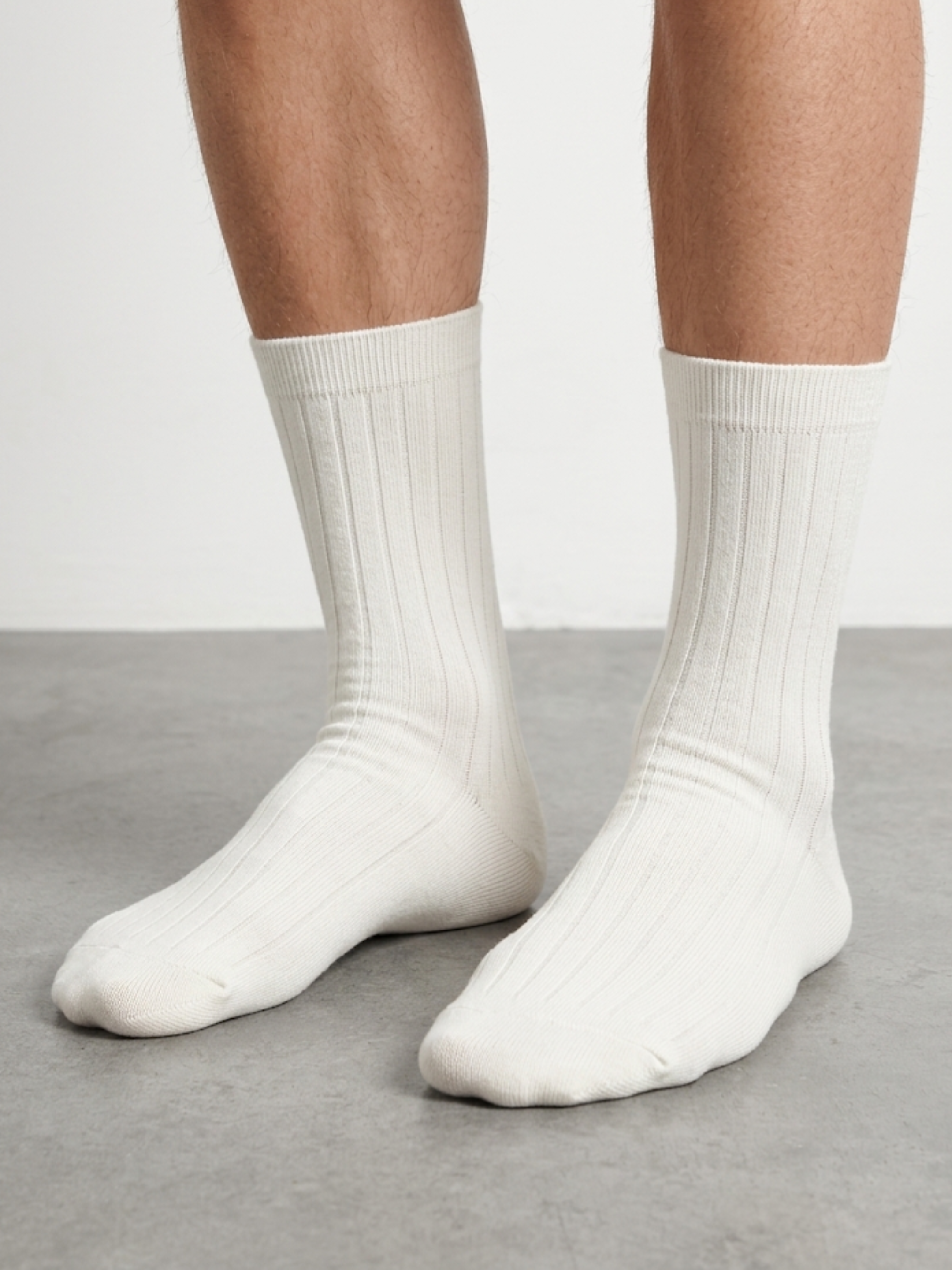 Chaussettes Classiques Côtelées en Coton – 40/46