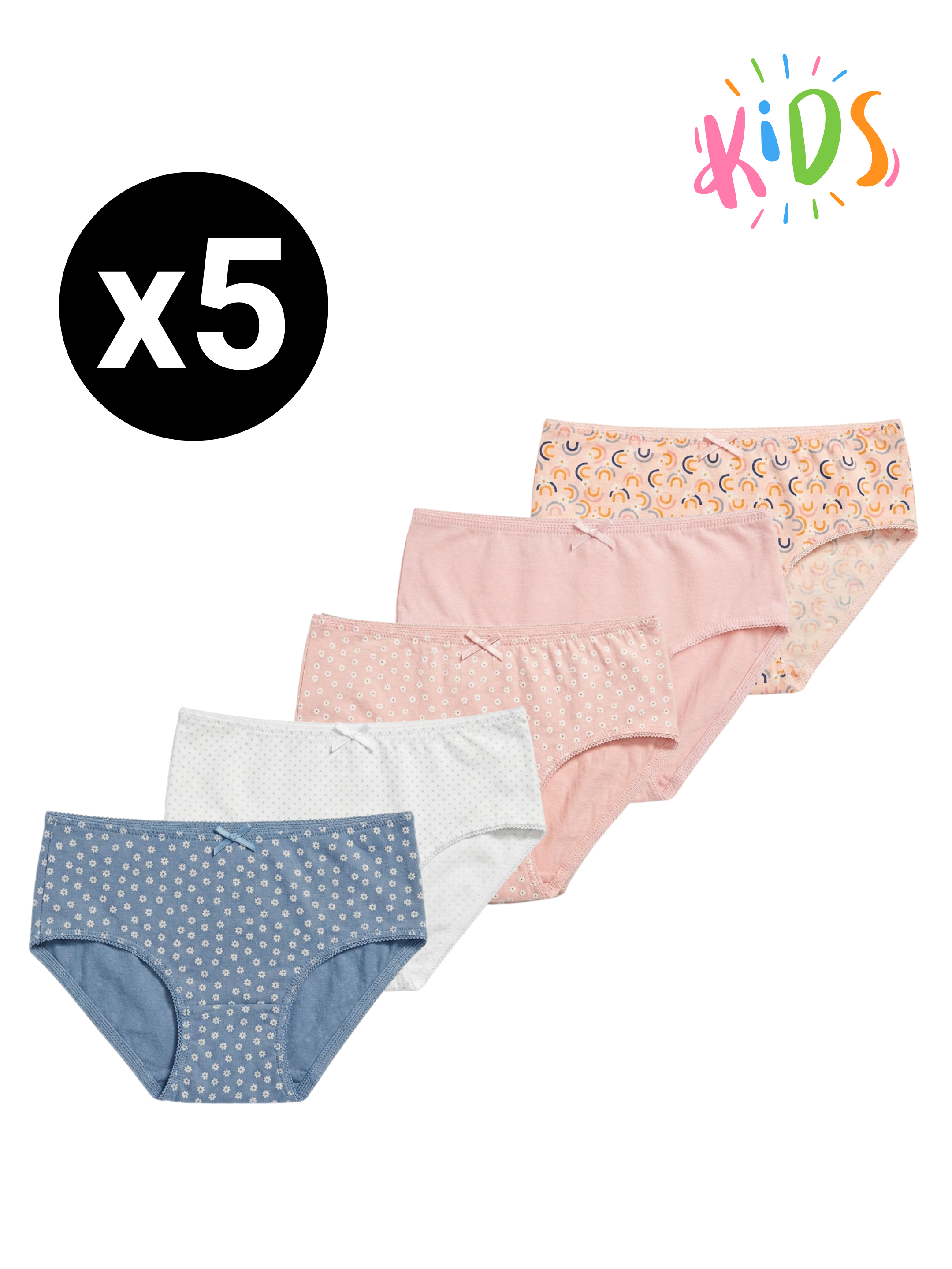 Culottes Essentielles Fille – Pack (x5)