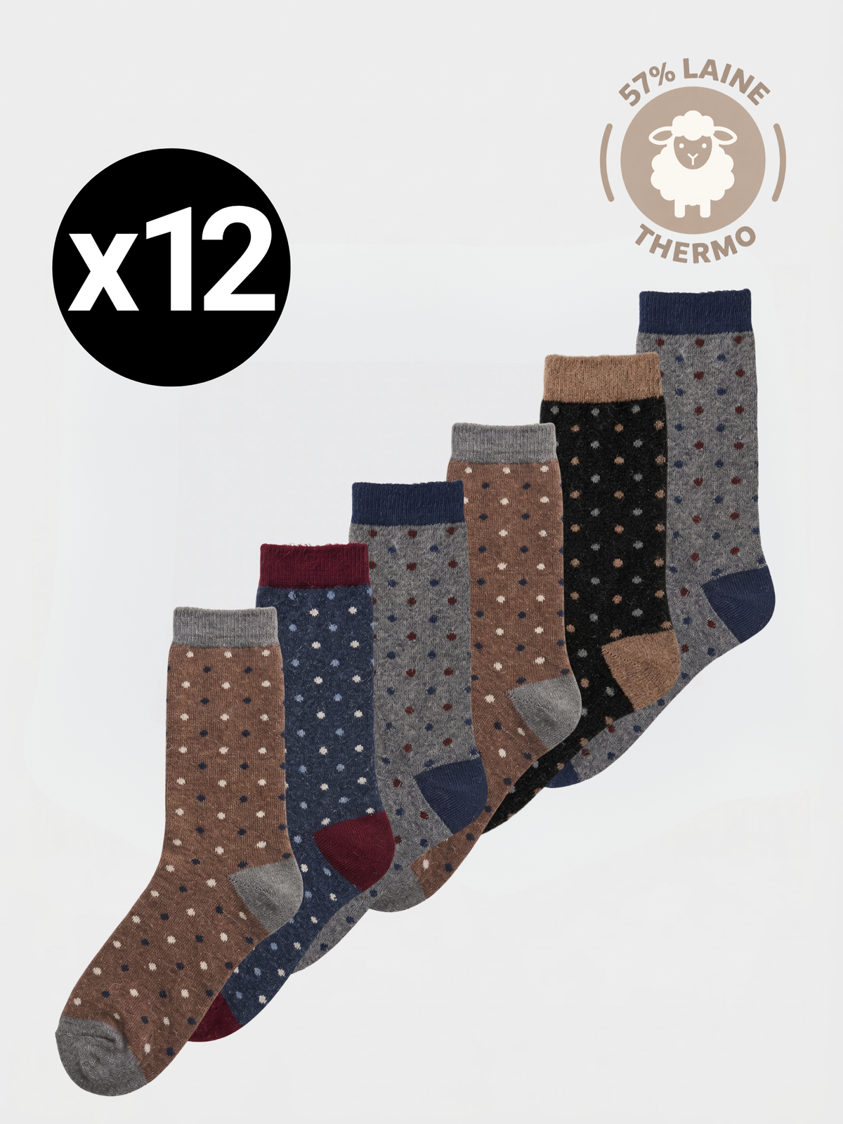 Chaussettes Pois en Laine – 40/46