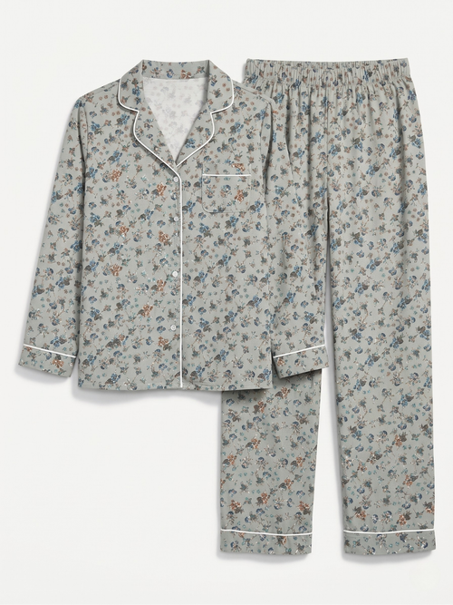 Ensemble Pyjama Fleuri – Vert Sauge