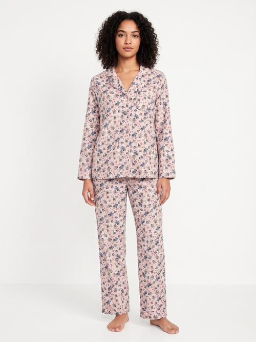 Ensemble Pyjama Fleuri – Rose