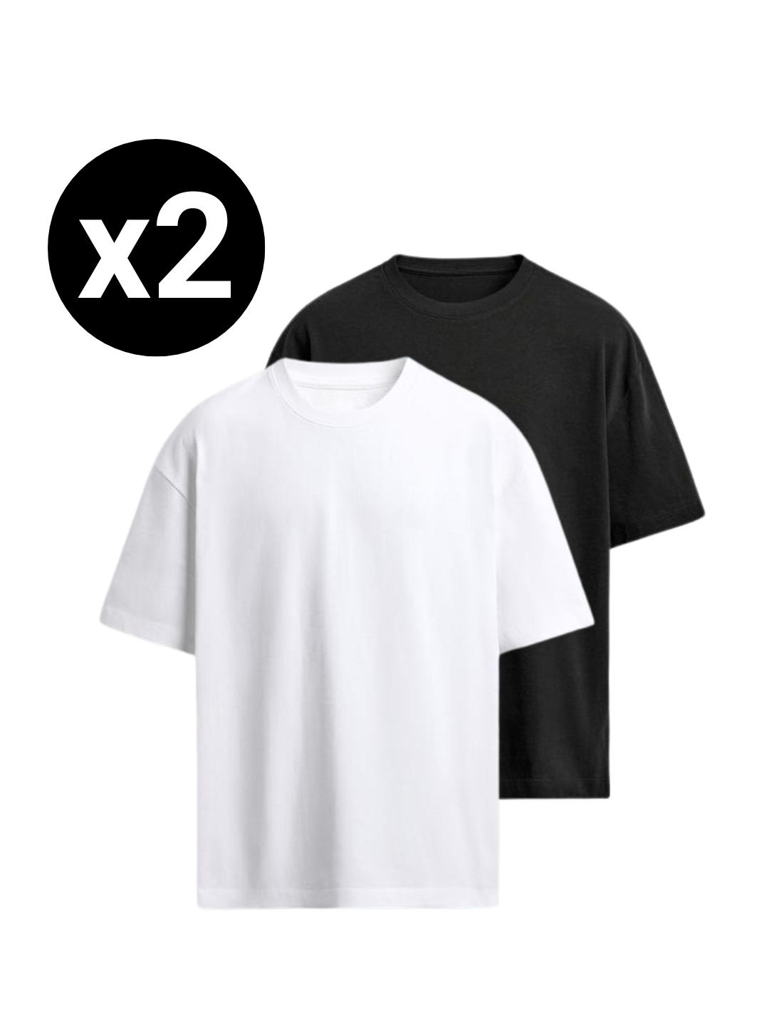 T-Shirt Oversize – Grammage Élevé (Pack x2)