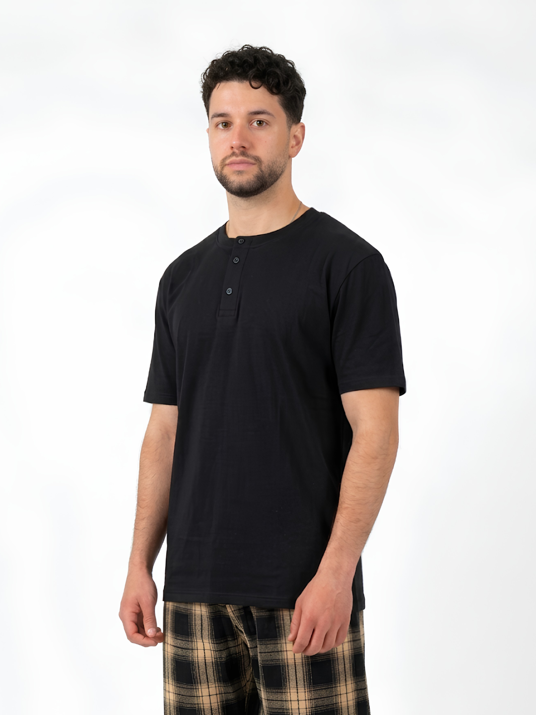 Ensemble Pyjama Carreaux Homme – Noir