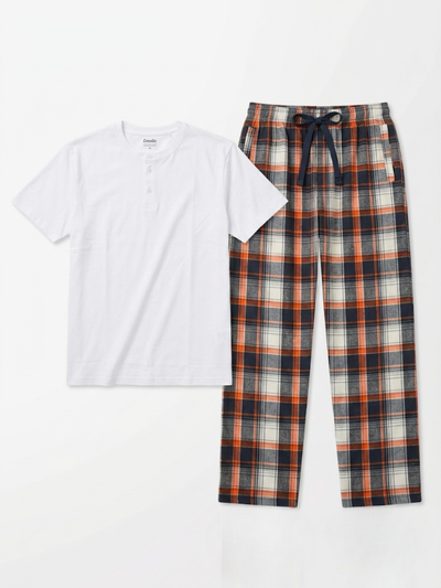 Ensemble Pyjama Carreaux Homme – Blanc