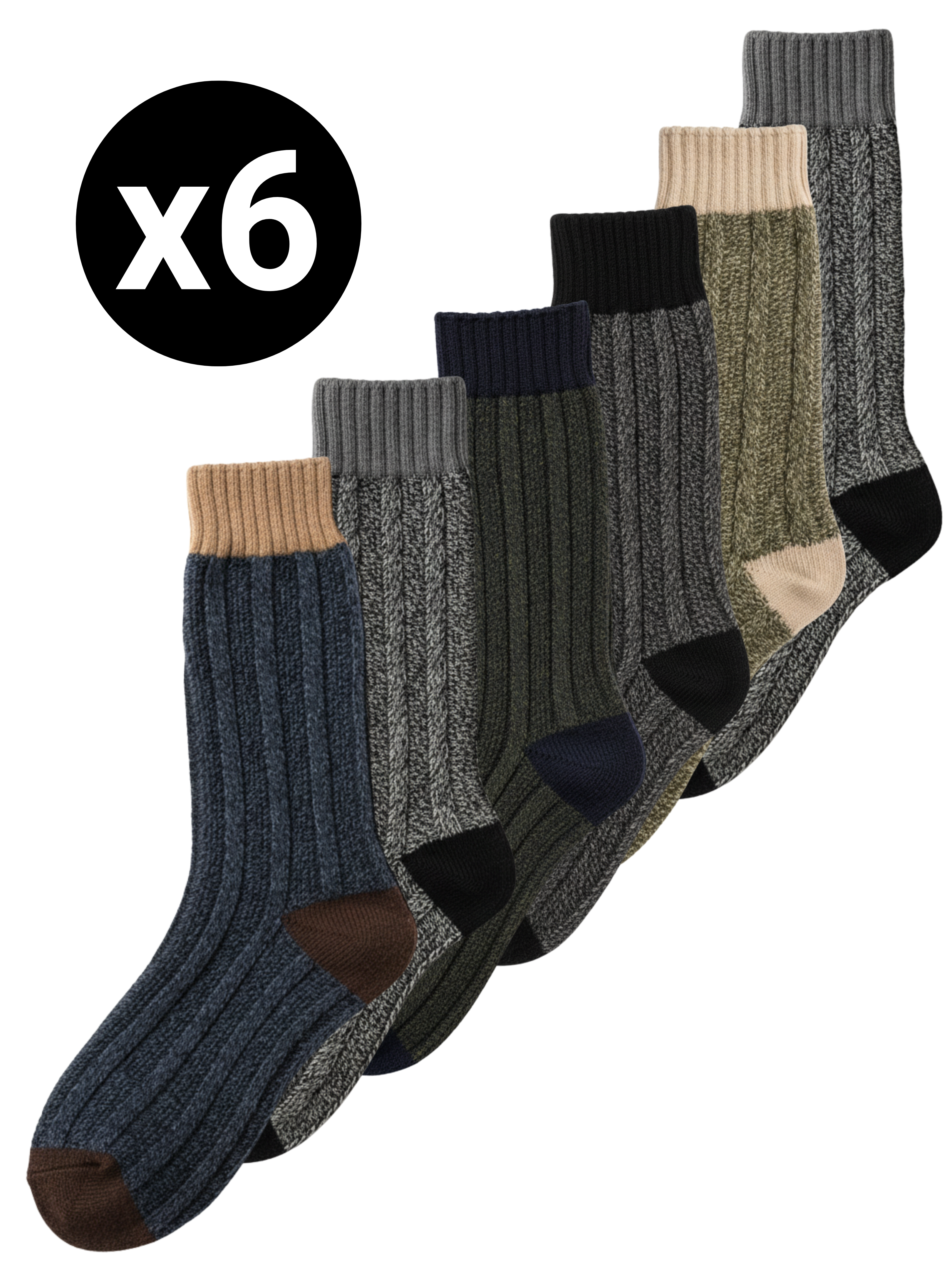 Capuche Emelle + Chaussettes Cachemire Texturées (x6)