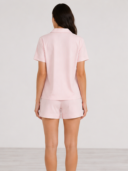 Ensemble Pyjama Court Rayé Douceur