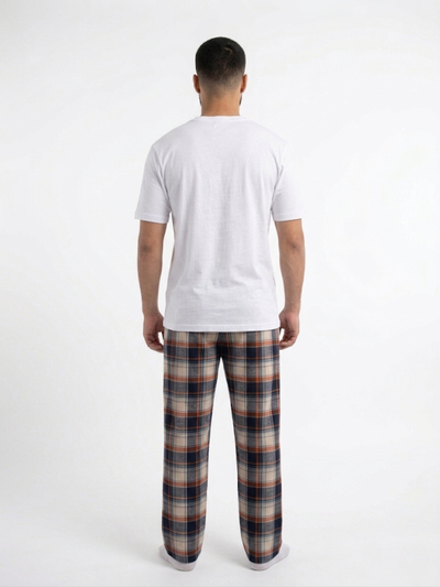 Ensemble Pyjama Carreaux Homme – Blanc